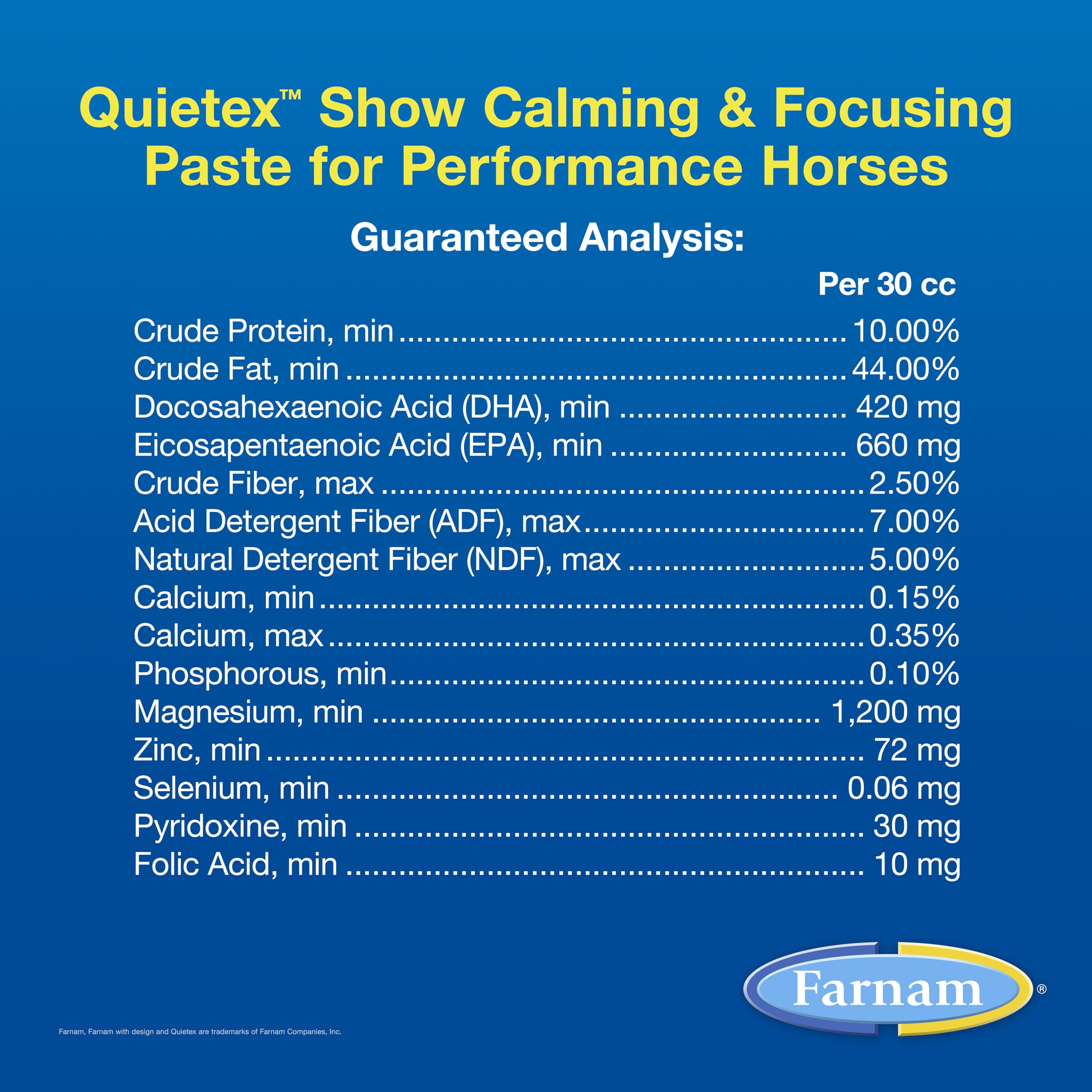 Foto 6 pulgar | Pasta Calmante Y Concentradora Farnam Quietex Show Para Caballos, 30 Ml - Venta Internacional.