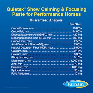 Foto 5 | Pasta Calmante Y Concentradora Farnam Quietex Show Para Caballos, 30 Ml - Venta Internacional.