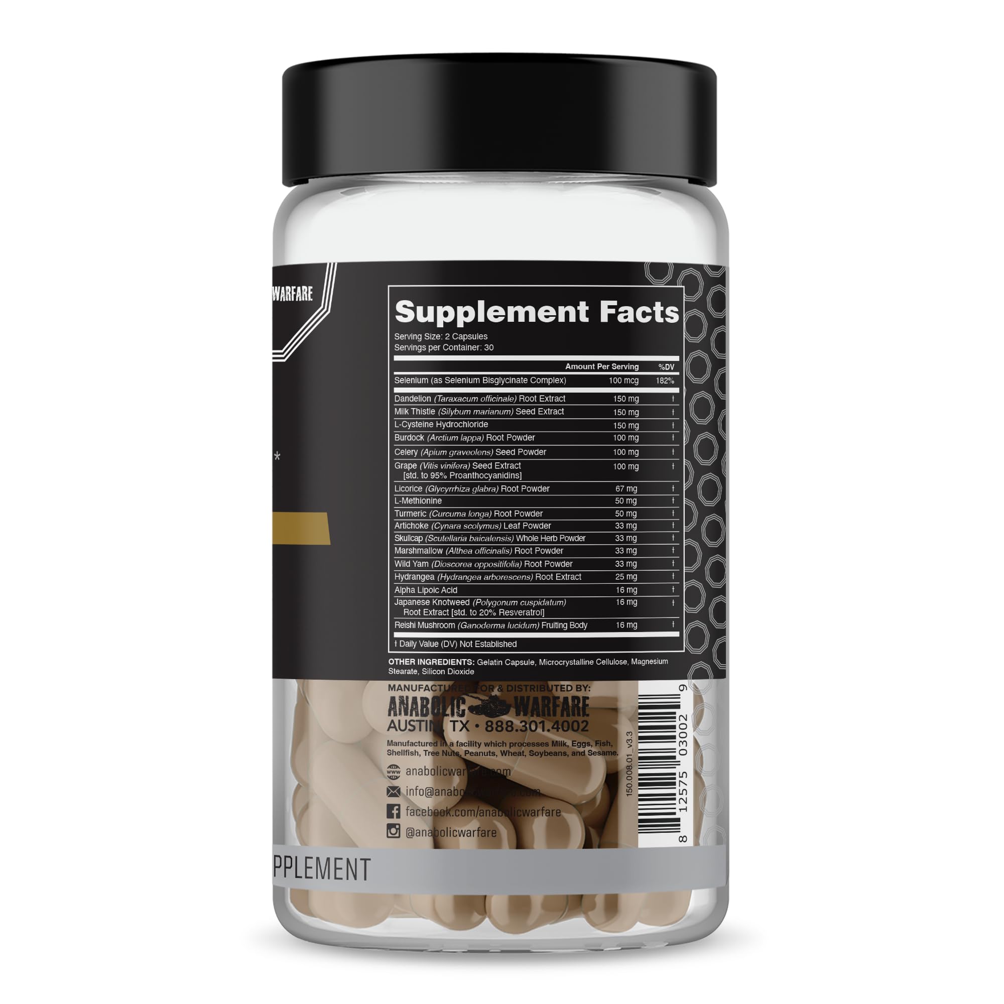 Foto 4 pulgar | Suplemento De Apoyo Hepático Anabolic Warfare Project, 60 Cápsulas - Venta Internacional.
