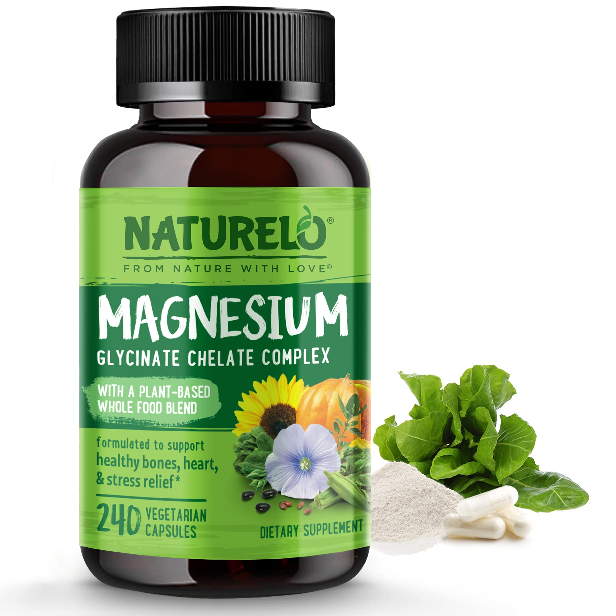 Foto 2 pulgar | Suplemento de Quelato de Glicinato de Magnesio Naturelo 200 mg 240 Cápsulas - Venta Internacional