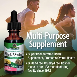 Foto 3 | Suplemento De Extracto De Nuez Negra De Nature's Answer, 30 Ml, 1000 Mg - Venta Internacional.