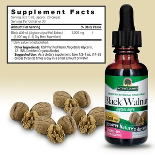 Foto 4 | Suplemento De Extracto De Nuez Negra De Nature's Answer, 30 Ml, 1000 Mg - Venta Internacional.