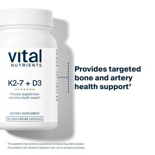 Foto 3 | Suplemento Vitamina D3+ K2 de Vital Nutrients 2000 Ui 60 Cápsulas - Venta Internacional