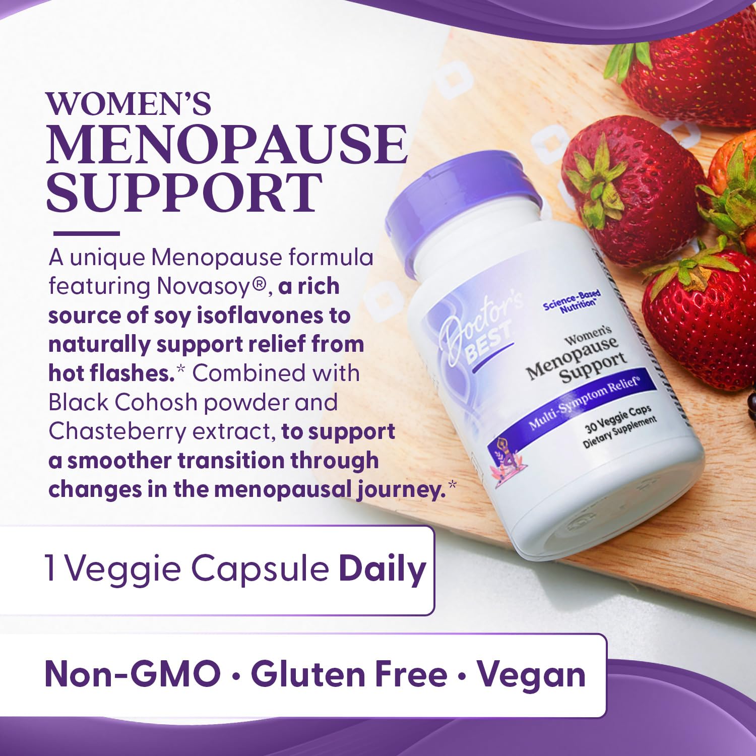 Foto 5 pulgar | Suplemento Doctor's Best Women's Menopause Support 30 Cápsulas - Venta Internacional