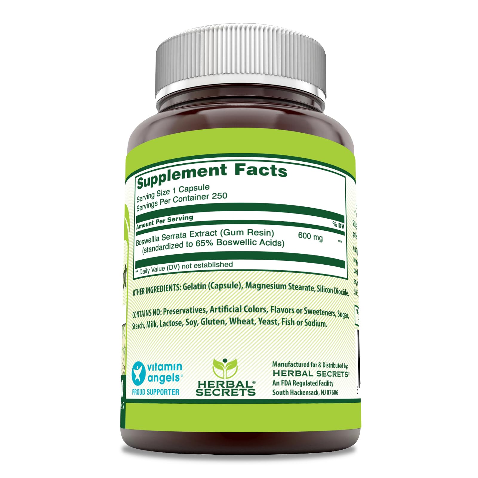 Foto 3 pulgar | Suplemento De Extracto De Boswellia Serrata De Herbal Secrets 600 Mg - Venta Internacional.