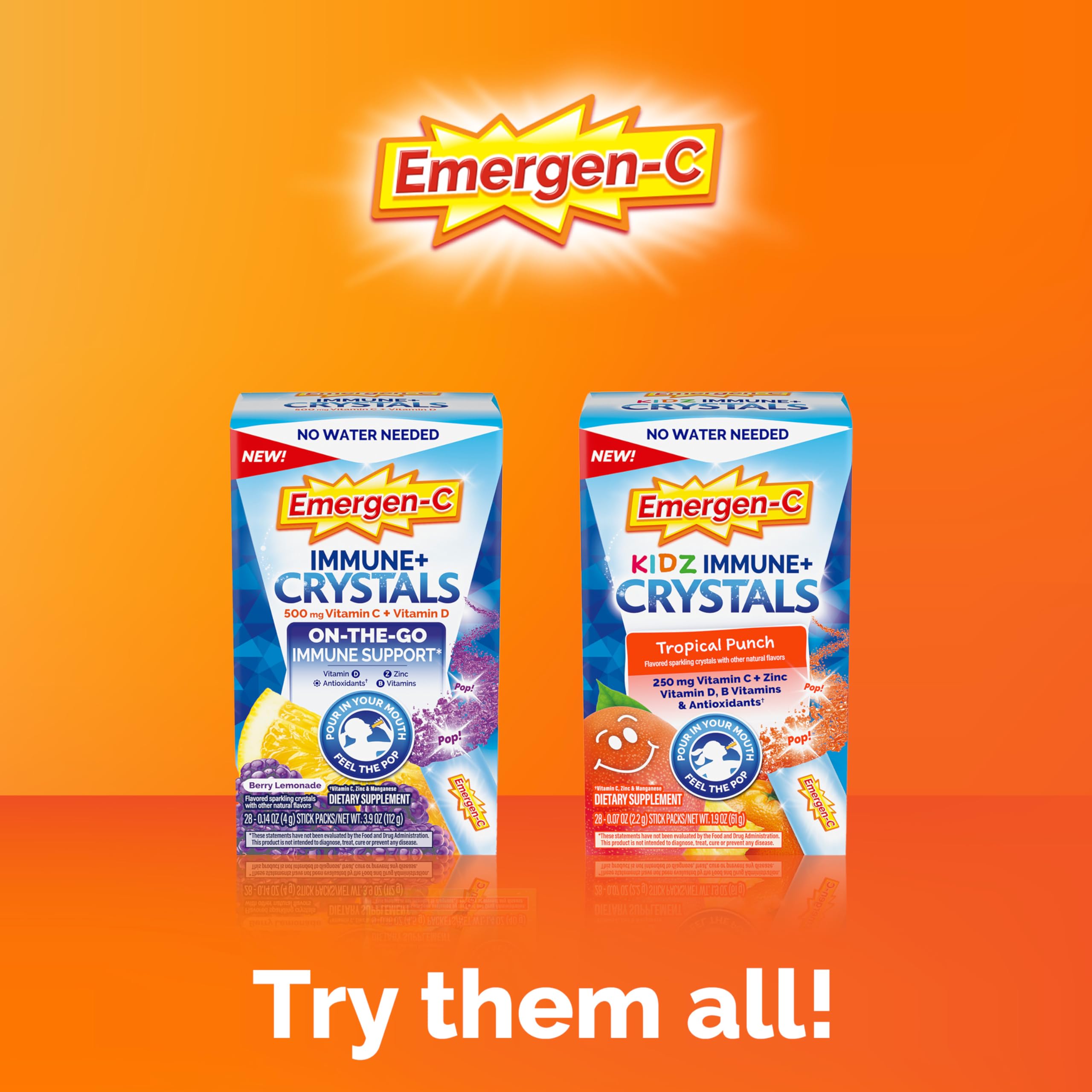 Foto 7 | Suplemento Emergen-c Immune Plus Crystals, 28 Paquetes En Barra - Venta Internacional.