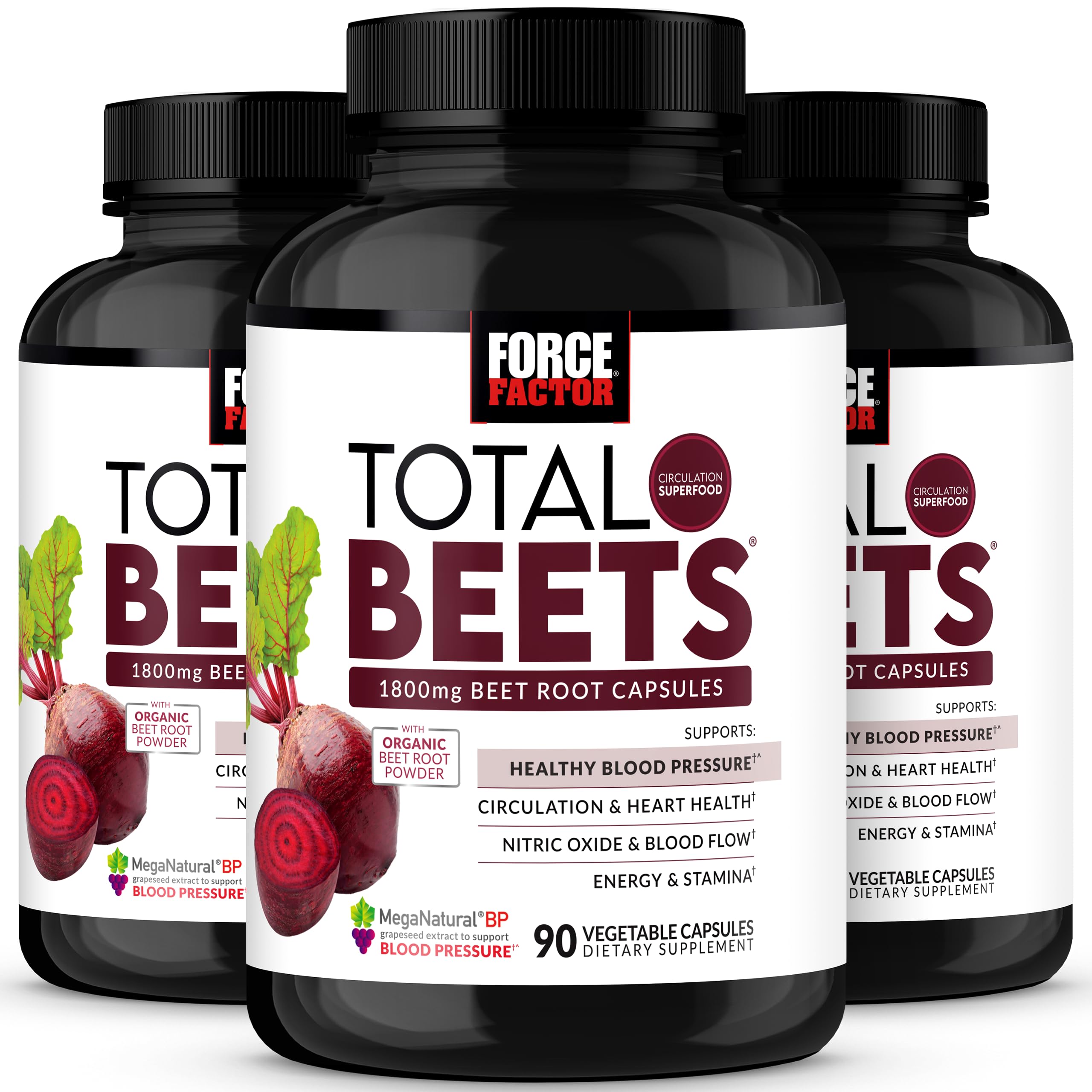 Foto 2 pulgar | Suplemento Force Factor Total Beets Blood Pressure, Paquete De 3 - Venta Internacional.