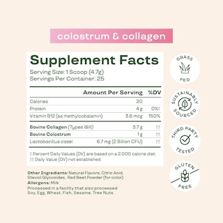 Foto 4 | Suplemento Bloom Nutrition, Calostro Bovino En Polvo, 25 Porciones - Venta Internacional.