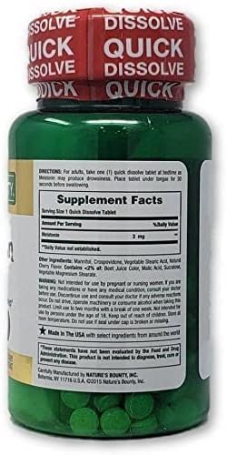Foto 3 pulgar | Suplemento De Melatonina Nature's Bounty, 3 Mg, 240 Tabletas X 4 - Venta Internacional.