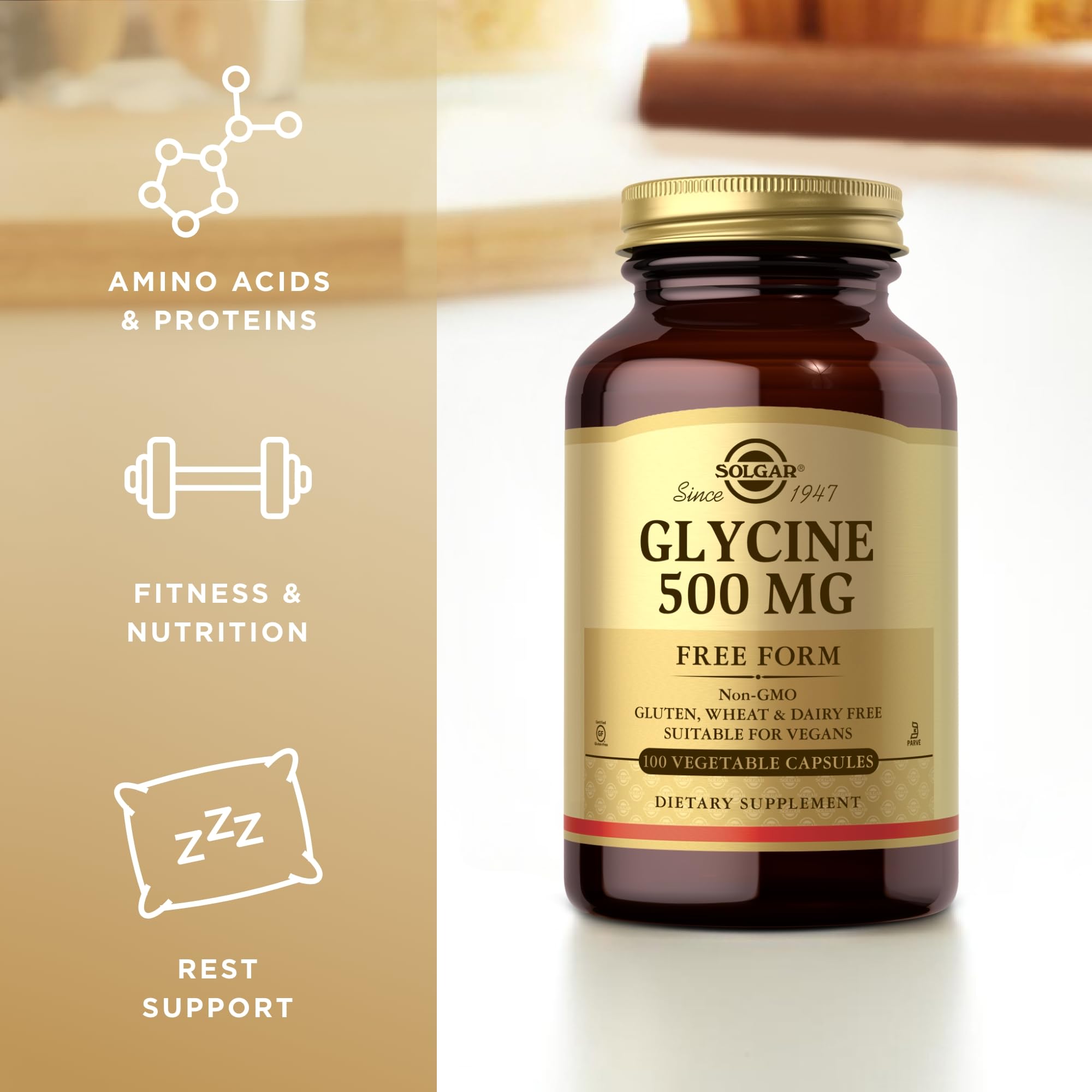 Foto 5 pulgar | Suplemento Solgar Glycine 500 Mg 100 Cápsulas Vegetales - Venta Internacional.
