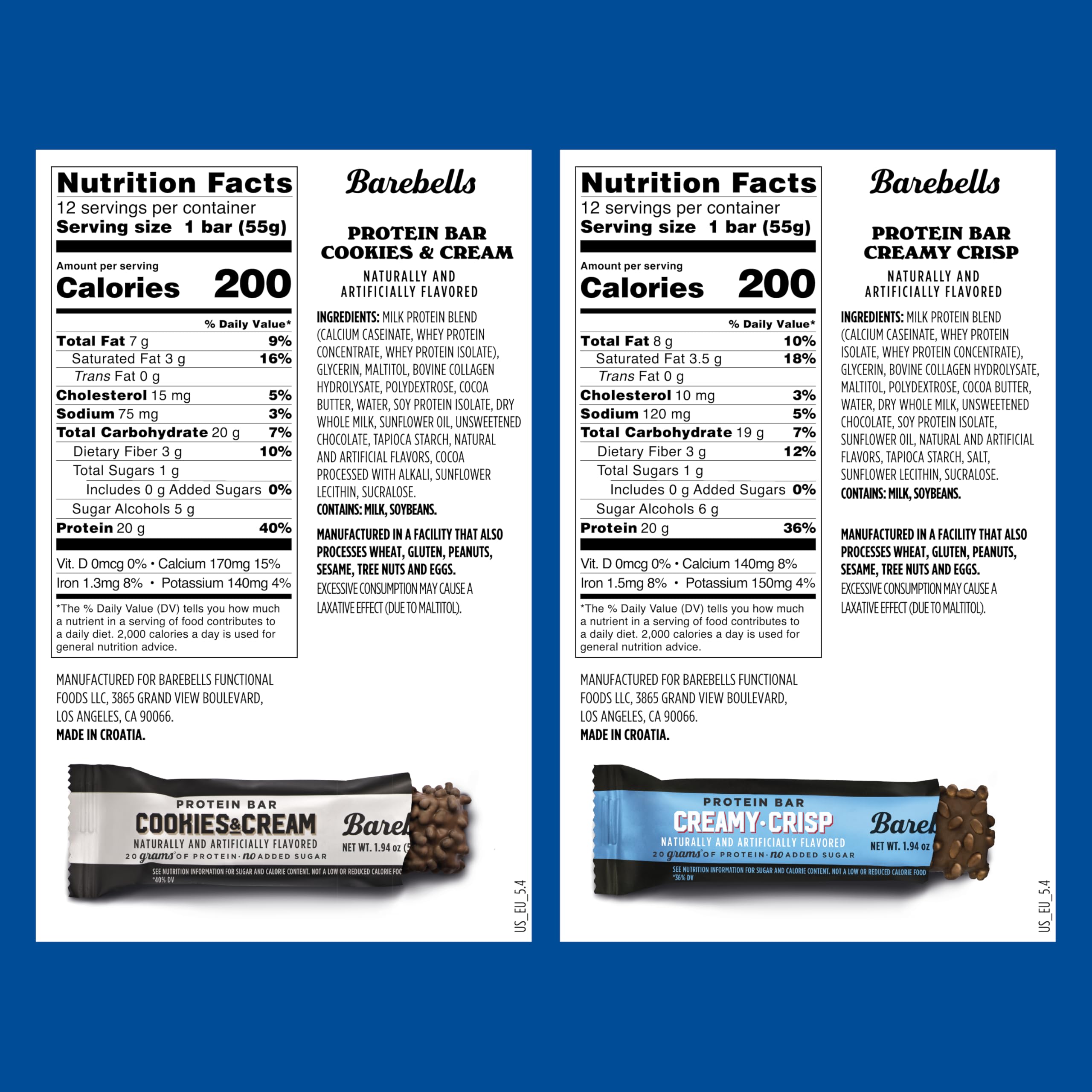 Foto 8 pulgar | Paquete Combinado Barebells De Protein Bars, 12 Galletas Cremosas Y Crujientes - Venta Internacional.
