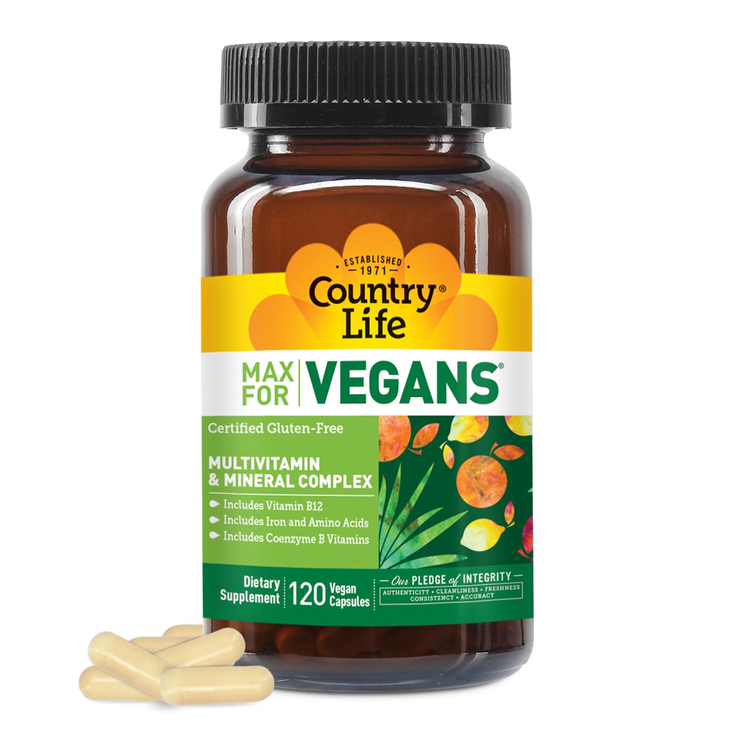 Foto 1 | Suplemento Country Life Max Para Veganos 120 Cápsulas Veganas