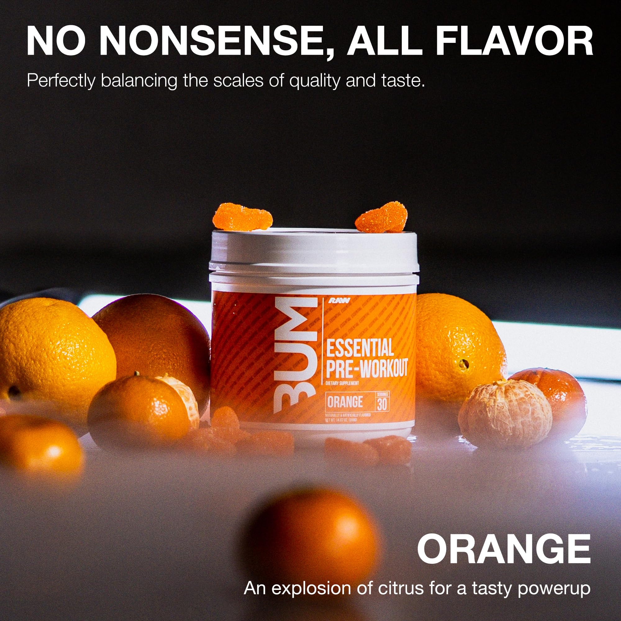 Foto 3 | Suplemento Pre-workout Powder Raw Essential Orange para Hombres y Mujeres - Venta Internacional