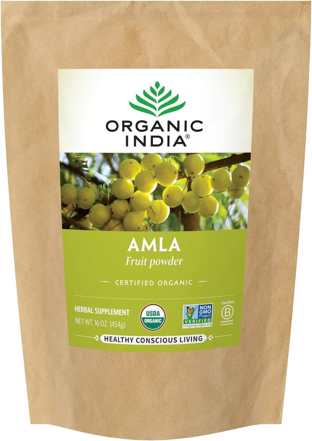 Foto 2 pulgar | Suplemento Organic India Amla Powder 454 G - Vitamina C