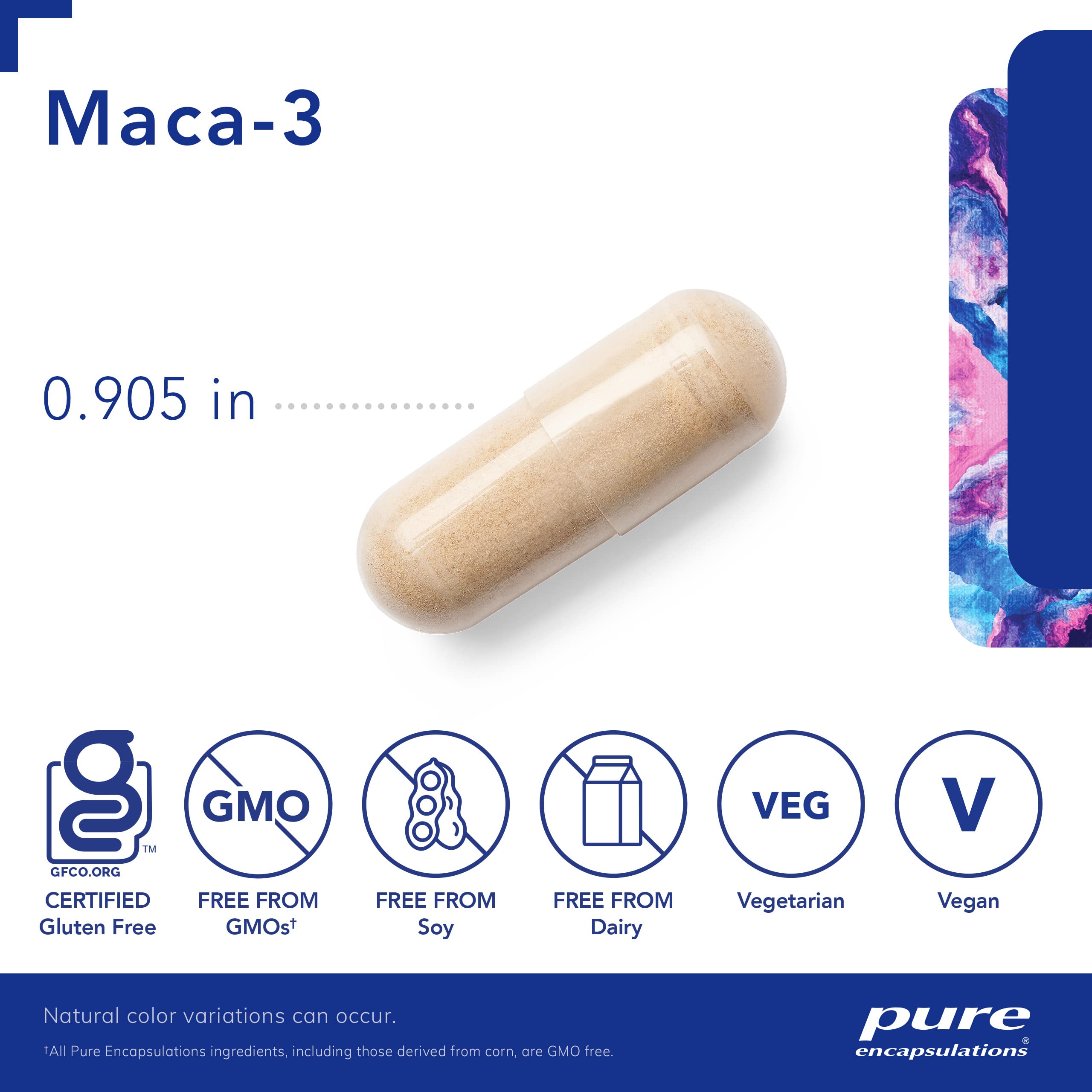 Foto 4 pulgar | Suplemento Pure Encapsulations Maca-3 60 Cápsulas - Venta Internacional.