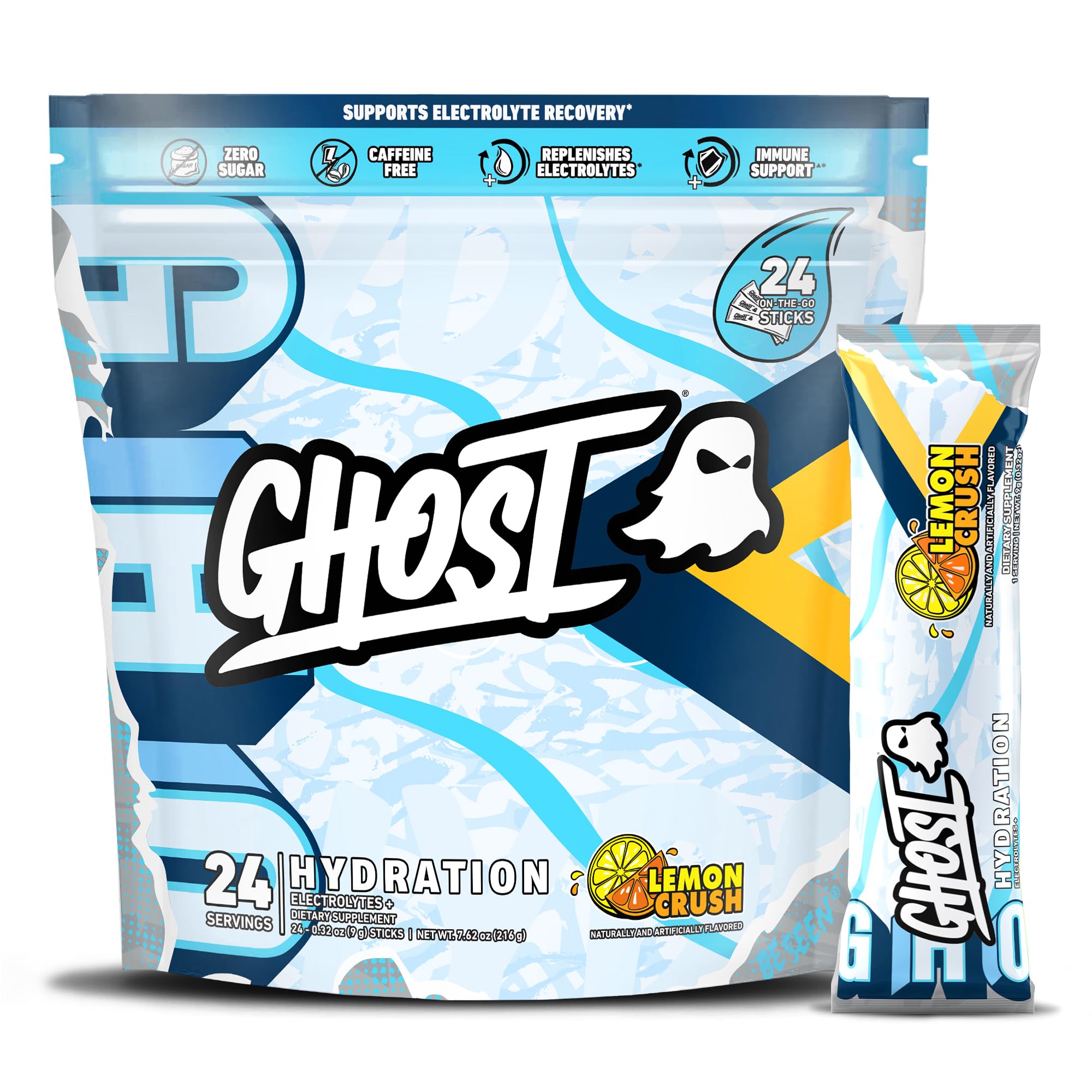 Foto 2 pulgar | Paquetes De Hidratación Ghost Lemon Crush Con 24 Barras