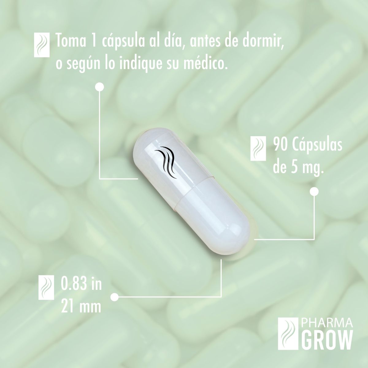 Foto 5 pulgar | Kit Pharma Grow Minoxidil 2.5% + Biotina 90 Cápsulas + Minoxidil 5% + Biotina Solución