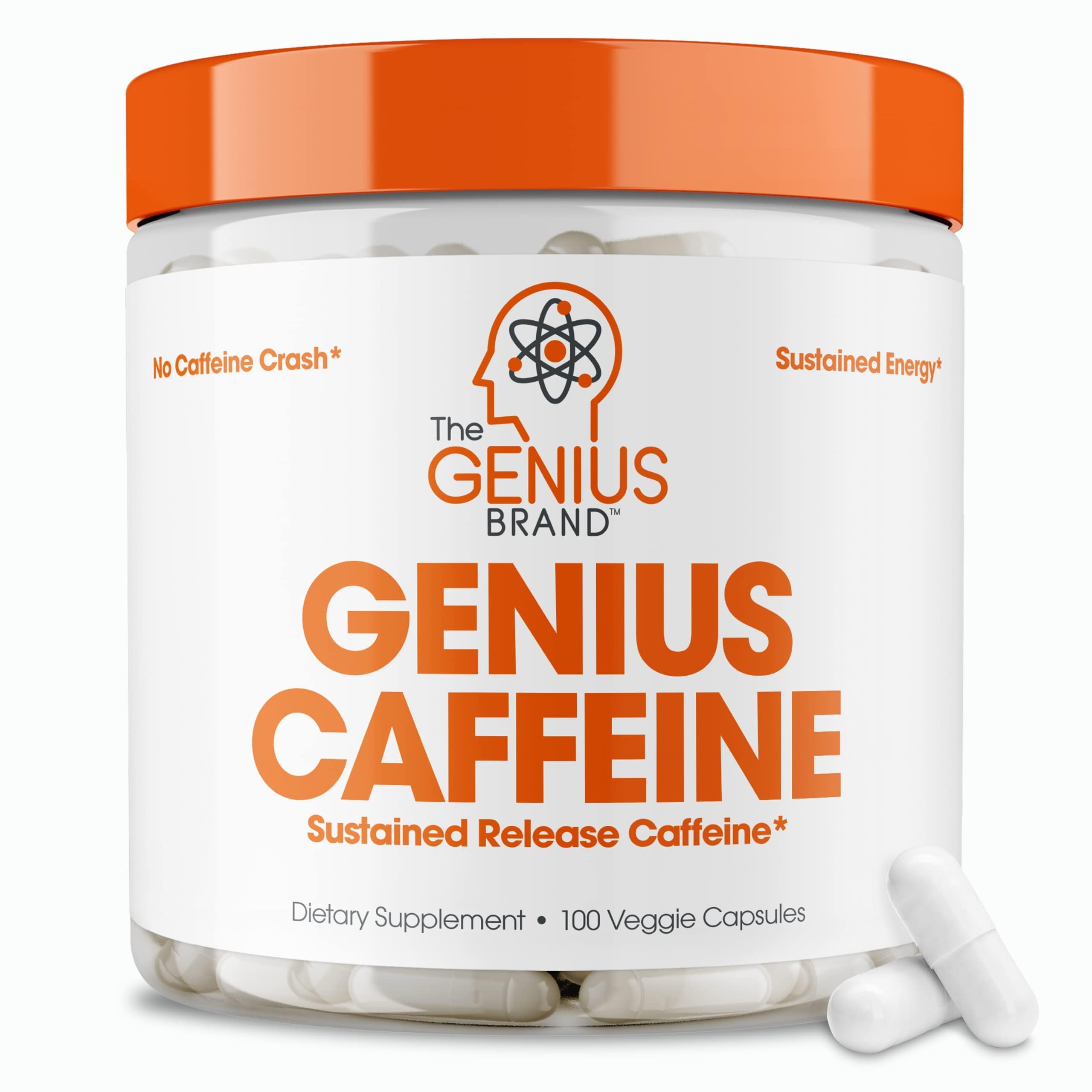 Foto 1 | Píldoras De Cafeína The Genius Brand Genius 100 Mg 100 Cápsulas
