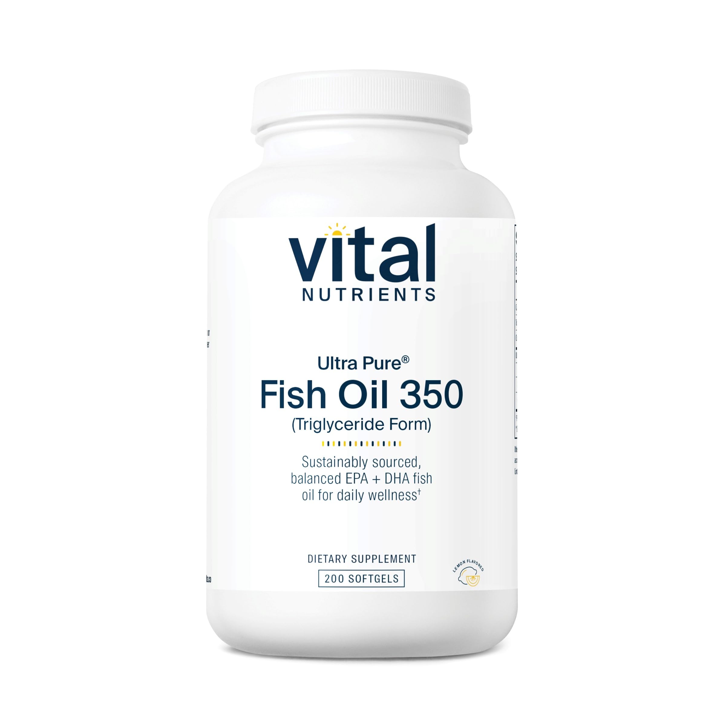 Foto 2 pulgar | Suplemento Vital Nutrients Ultra Pure  Fish Oil 350 200 Cápsulas Blandas