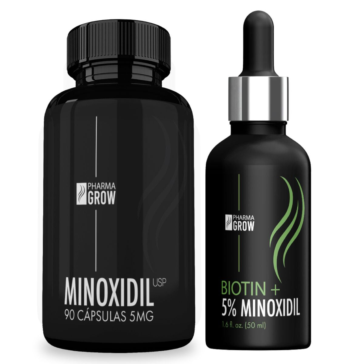 Foto 2 pulgar | Kit Pharma Grow Minoxidil 5 Mg 90 Cápsulas + Minoxidil 5% + Biotina Solución