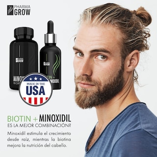 Foto 2 | Kit Pharma Grow Minoxidil 5 Mg 90 Cápsulas + Minoxidil 5% + Biotina Solución