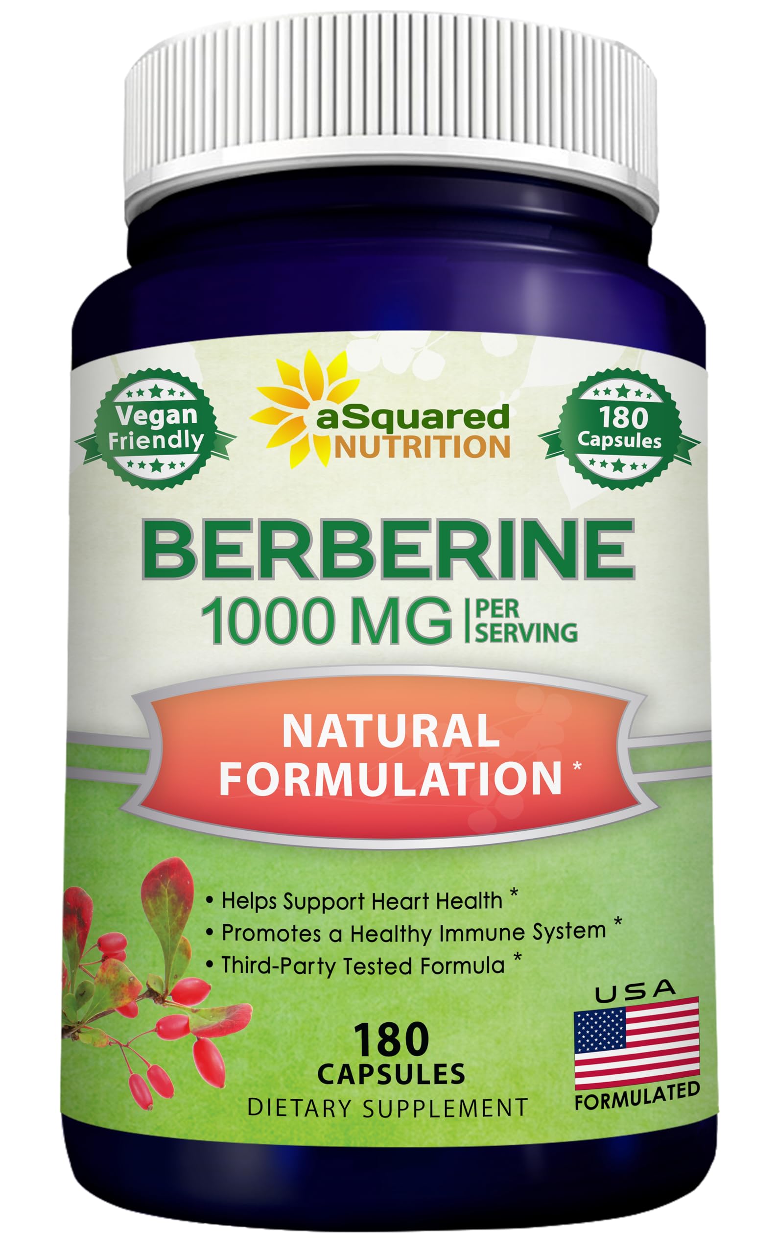 Foto 2 pulgar | Suplemento De Berberina Pura De Squared Nutrition, 1000 Mg, 180 Cápsulas - Venta Internacional.
