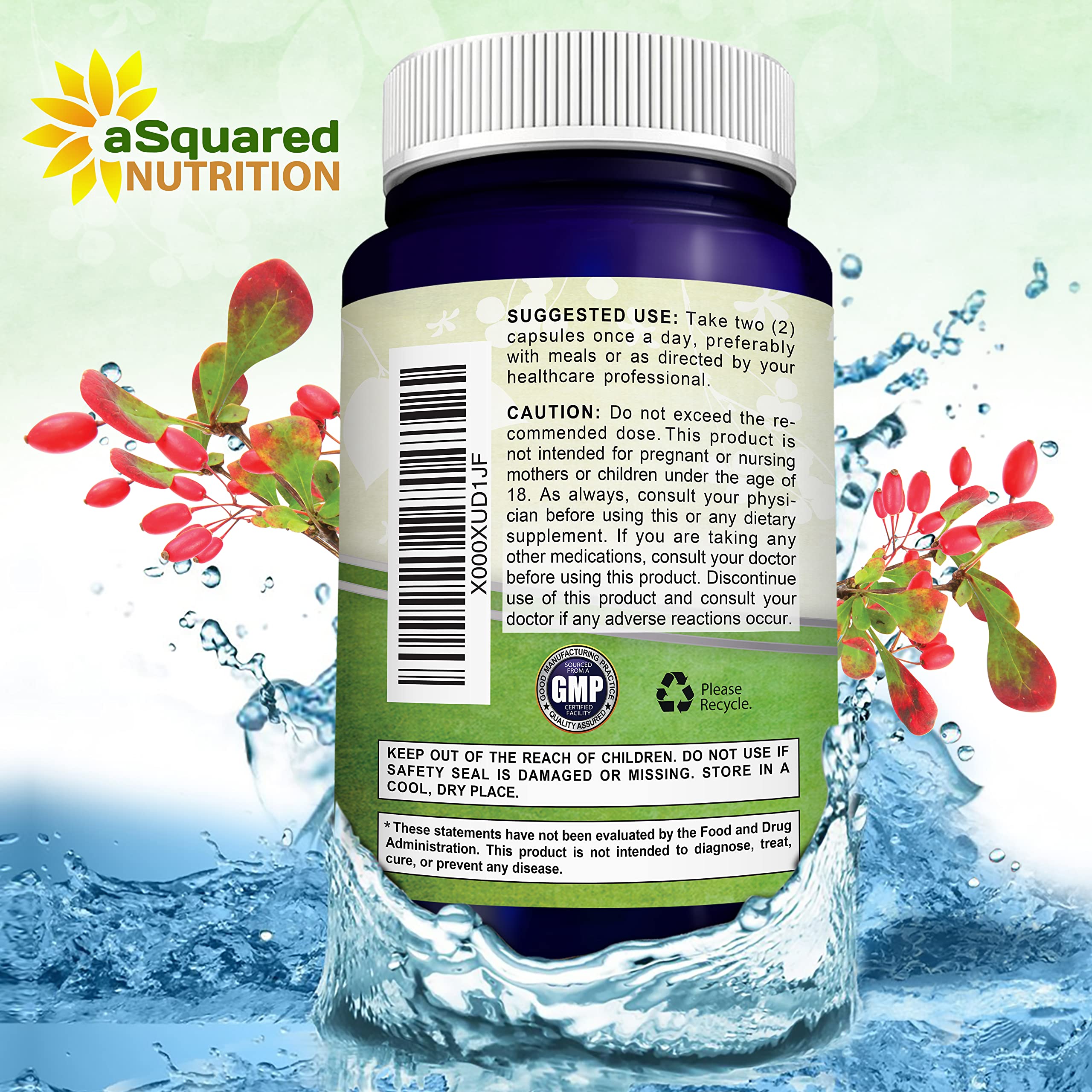Foto 6 pulgar | Suplemento De Berberina Pura De Squared Nutrition, 1000 Mg, 180 Cápsulas - Venta Internacional.