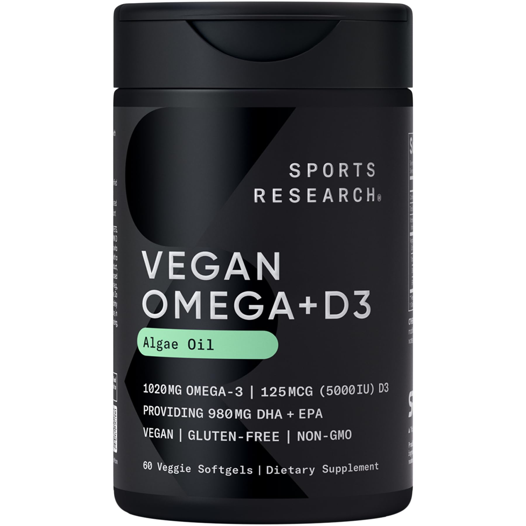 Foto 1 | Suplemento Sports Research Vegan Omega-3 1020 Mg Y D3 5000 Ui - Venta Internacional.