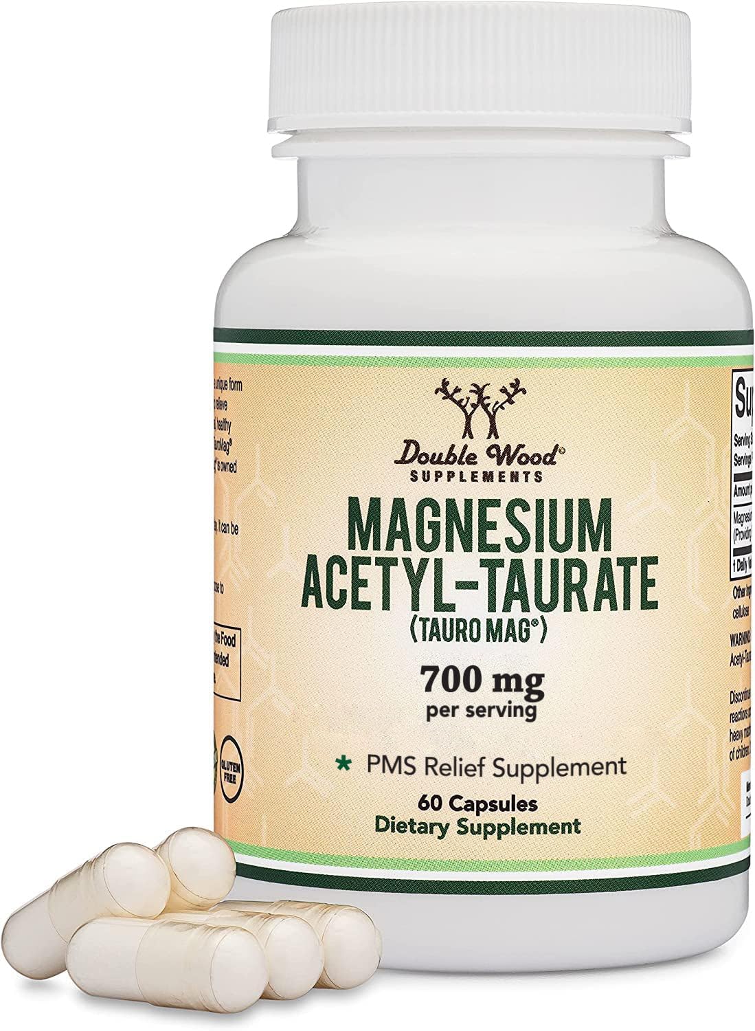Foto 1 | Suplemento De Acetiltaurato De Magnesio Para Aliviar El Síndrome Premenstrual 350 Mg 60 Cápsulas - Venta Internacional.