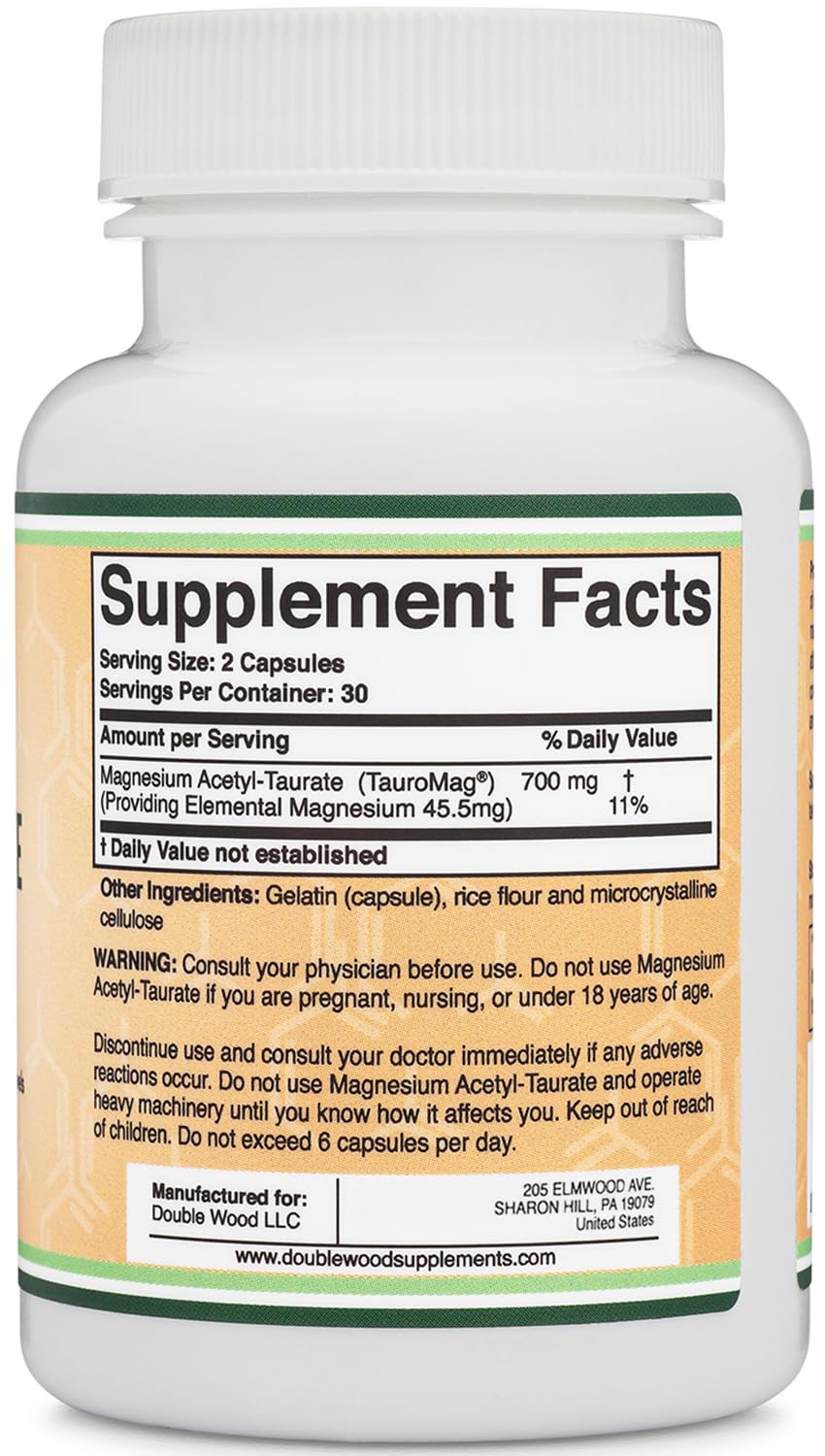 Foto 3 pulgar | Suplemento De Acetiltaurato De Magnesio Para Aliviar El Síndrome Premenstrual 350 Mg 60 Cápsulas - Venta Internacional.