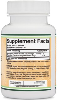 Foto 2 | Suplemento De Acetiltaurato De Magnesio Para Aliviar El Síndrome Premenstrual 350 Mg 60 Cápsulas - Venta Internacional.
