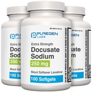 Foto 1 | Ablandador De Heces, Laxante, Puregen Labs, Docusato De Sodio, 250 Mg - Venta Internacional.