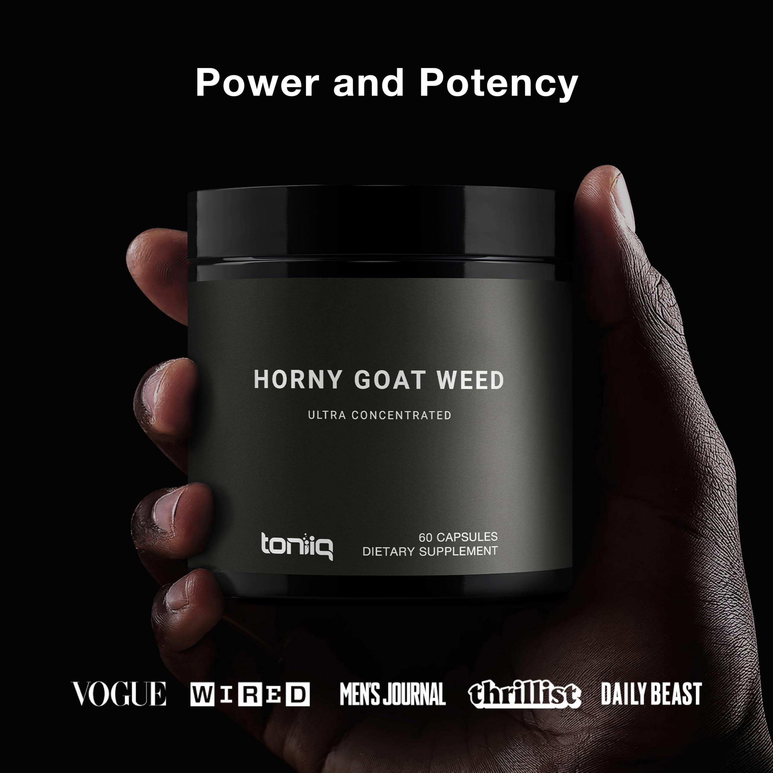 Foto 3 pulgar | Suplemento Toniiq Horny Goat Weed 60 Cápsulas 60 000 Mg - Venta Internacional.