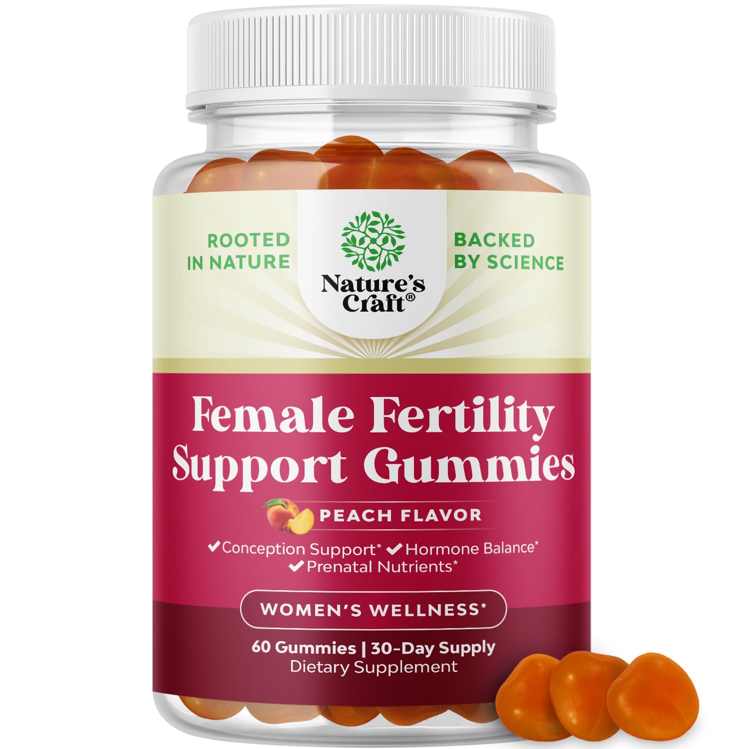 Foto 2 pulgar | Gomitas Fertility Natures Craft Para Mujer Con Mioinositol 30 - Venta Internacional.