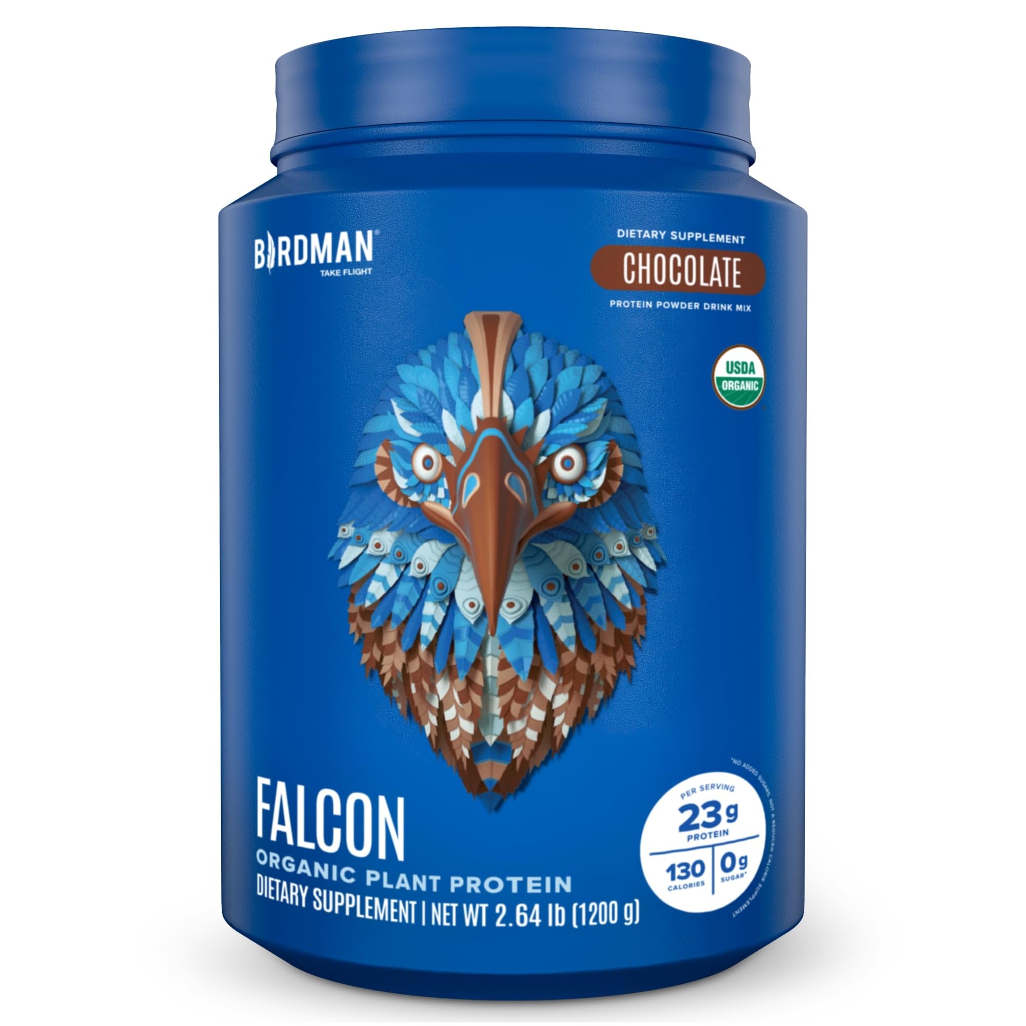 Proteína En Polvo Birdman Falcon Vegan Organic Chocolate 1.2 Kg - Venta Internacional.