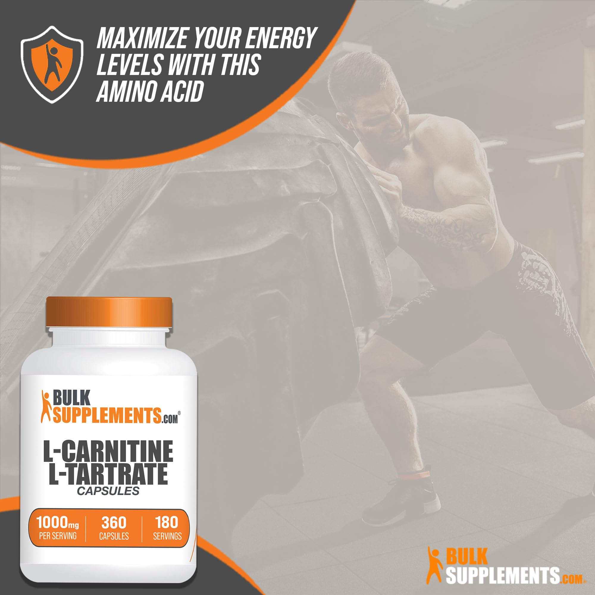 Foto 5 pulgar | Suplemento Bulksupplements.com L-tartrato De L-carnitina 1000 Mg - Venta Internacional.