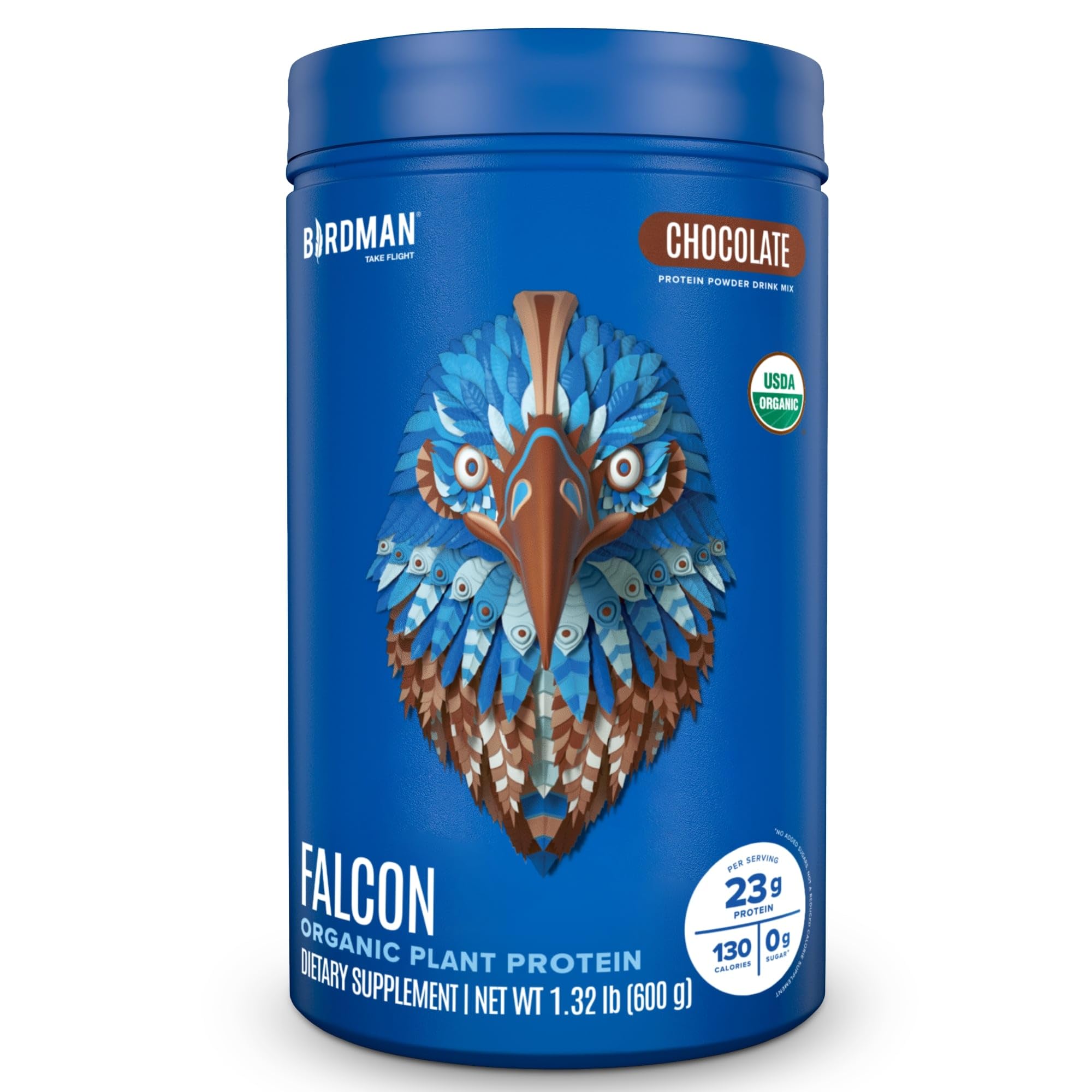 Proteína Vegana En Polvo Birdman Falcon Organic Chocolate 600g - Venta Internacional.