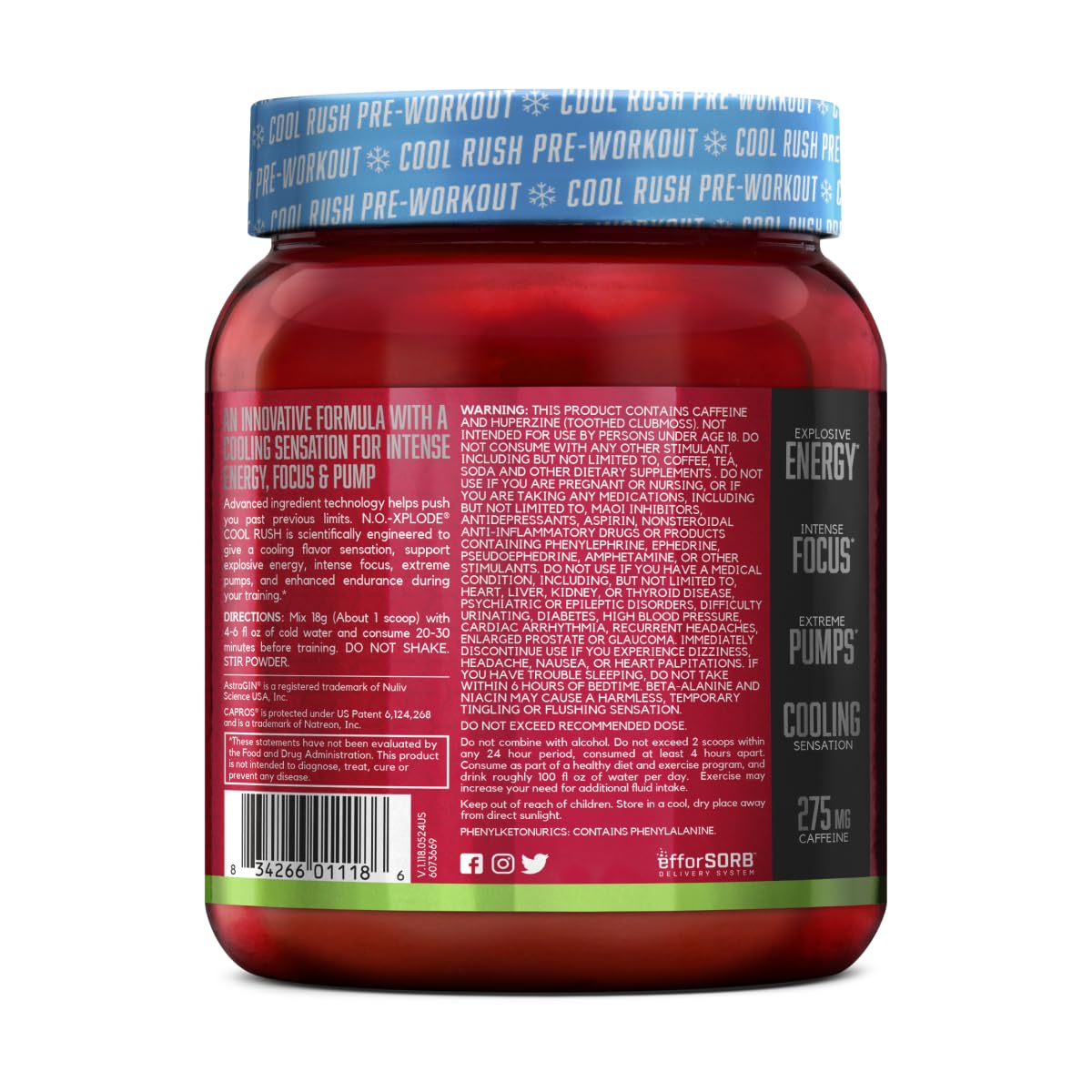 Foto 8 pulgar | Polvo Para Antes Del Entrenamiento Bsn N.o.-xplode Cool Rush Cherry Lime Ice - Venta Internacional.