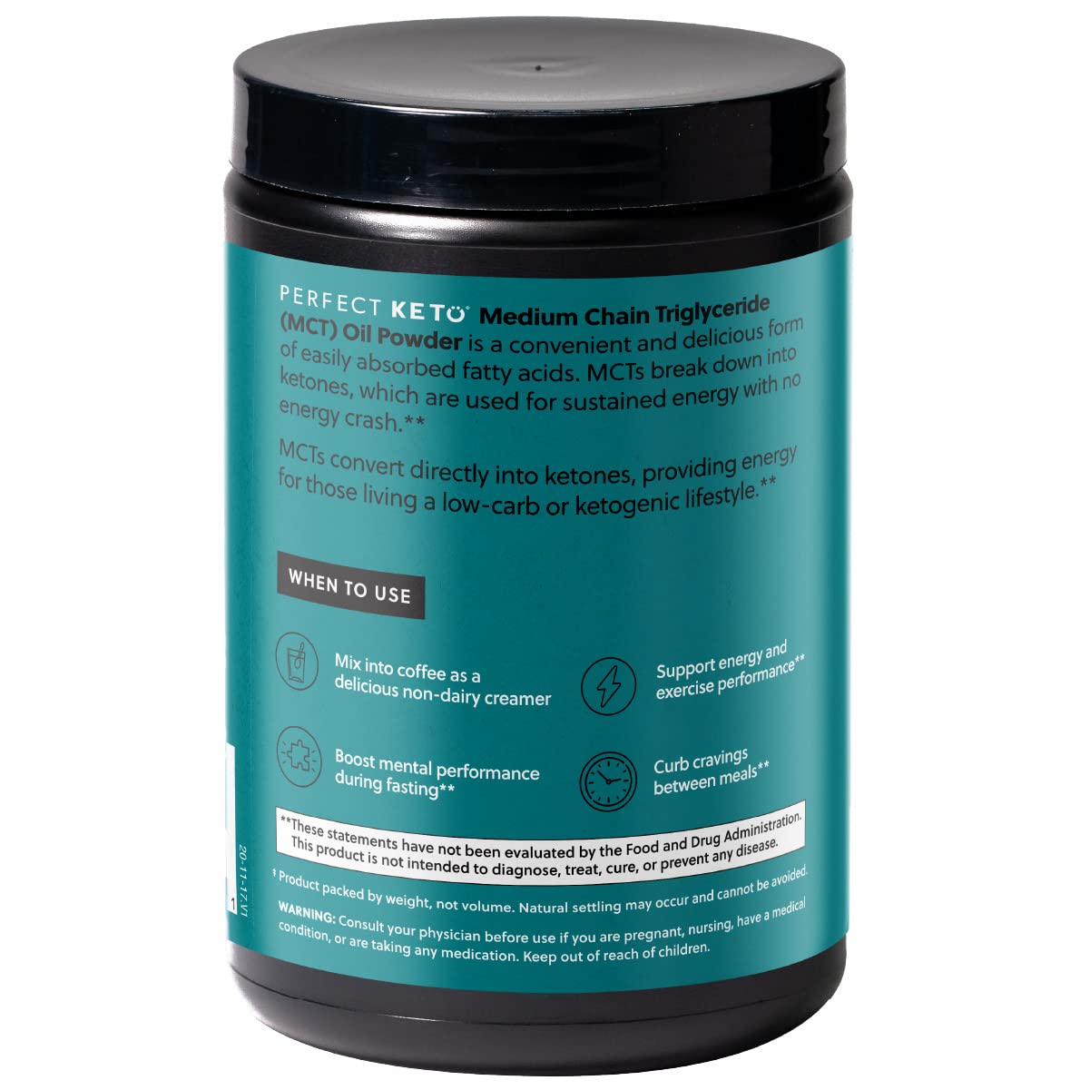 Foto 3 pulgar | Aceite Mct En Polvo Supplement Perfect Keto, Vainilla, 30 Porciones - Venta Internacional.