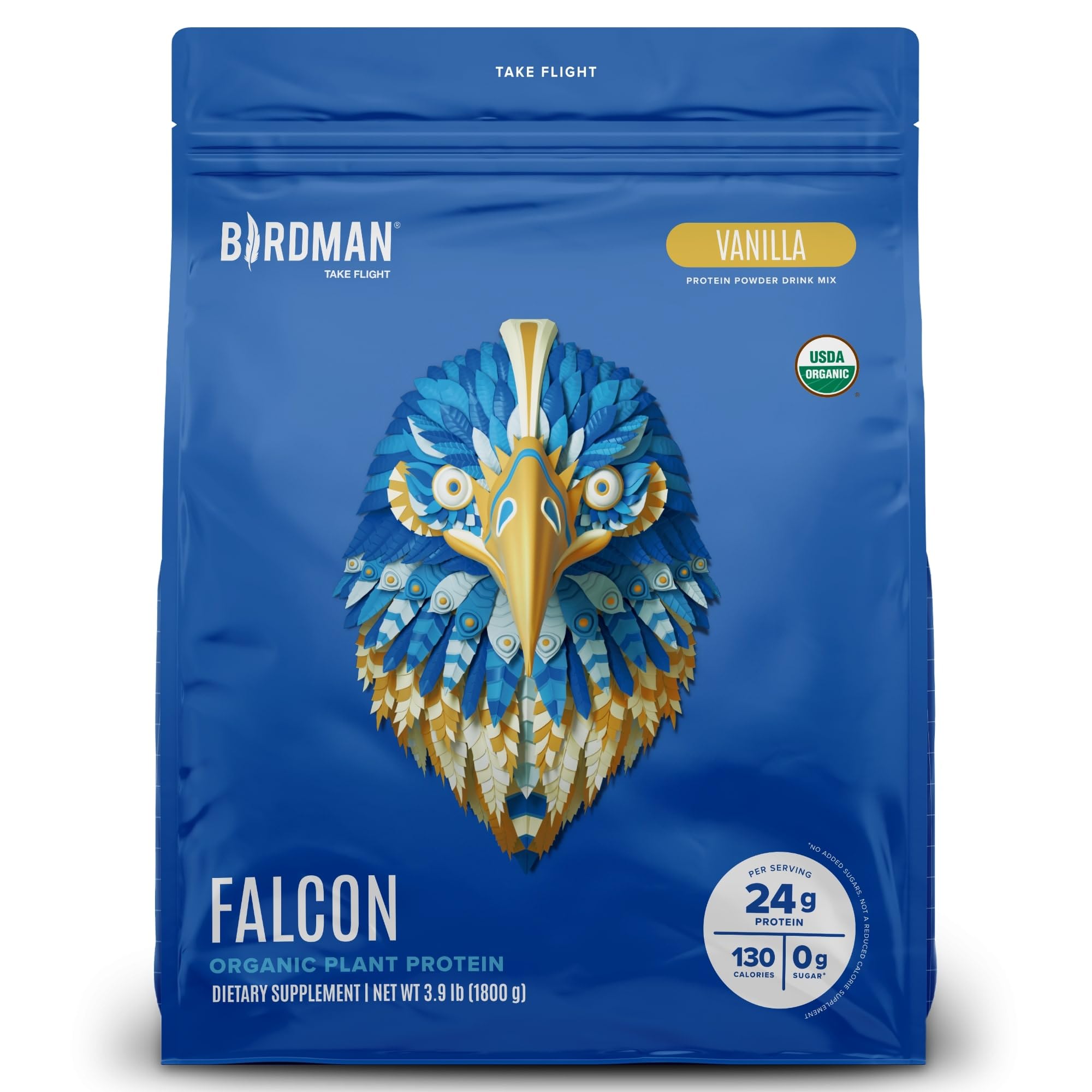 Proteína En Polvo Birdman Falcon Vegan Organic Vanilla 1.8 Kg - Venta Internacional.