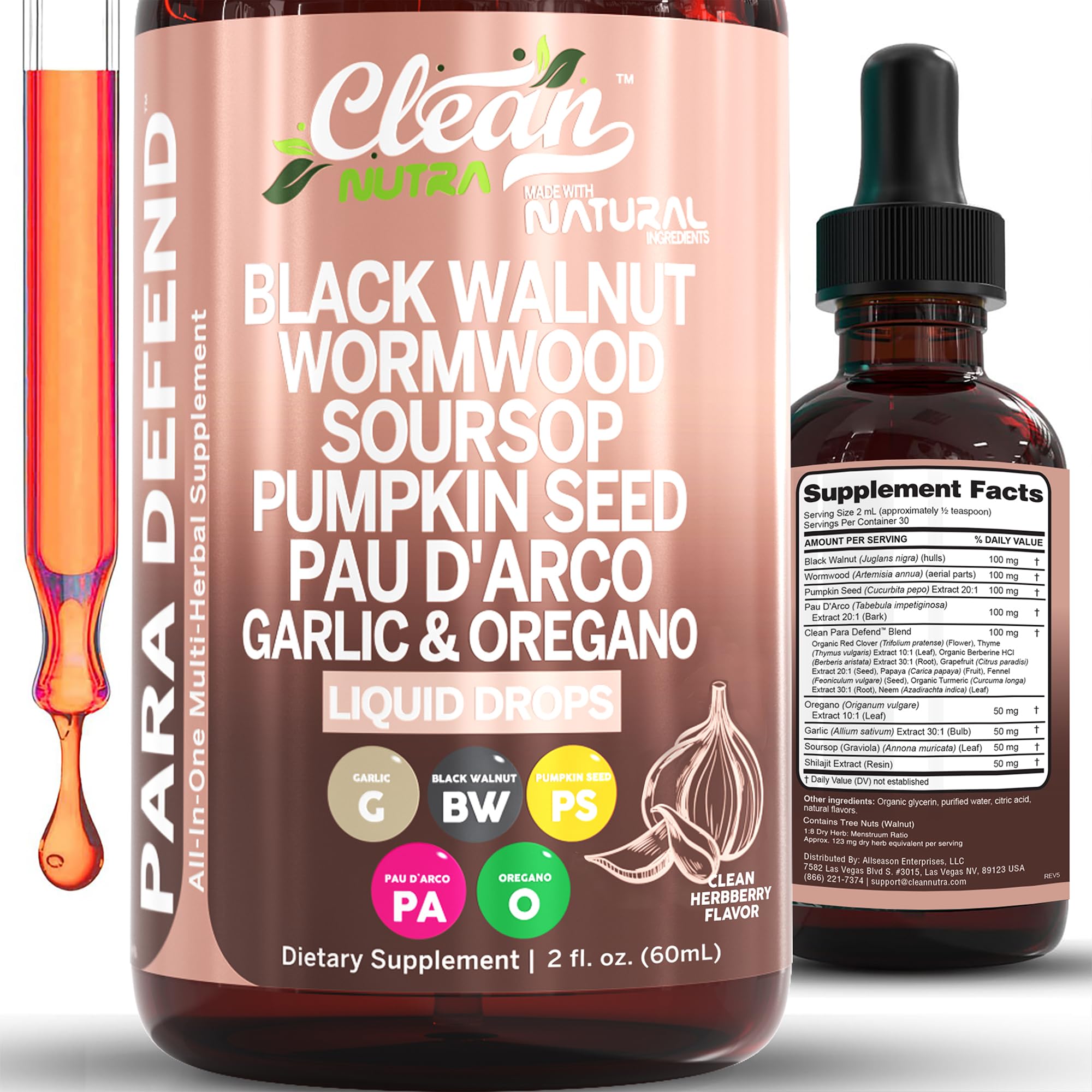 Foto 2 pulgar | Suplemento Clean Nutra Para Defend Wormwood Black Walnut - Venta Internacional.