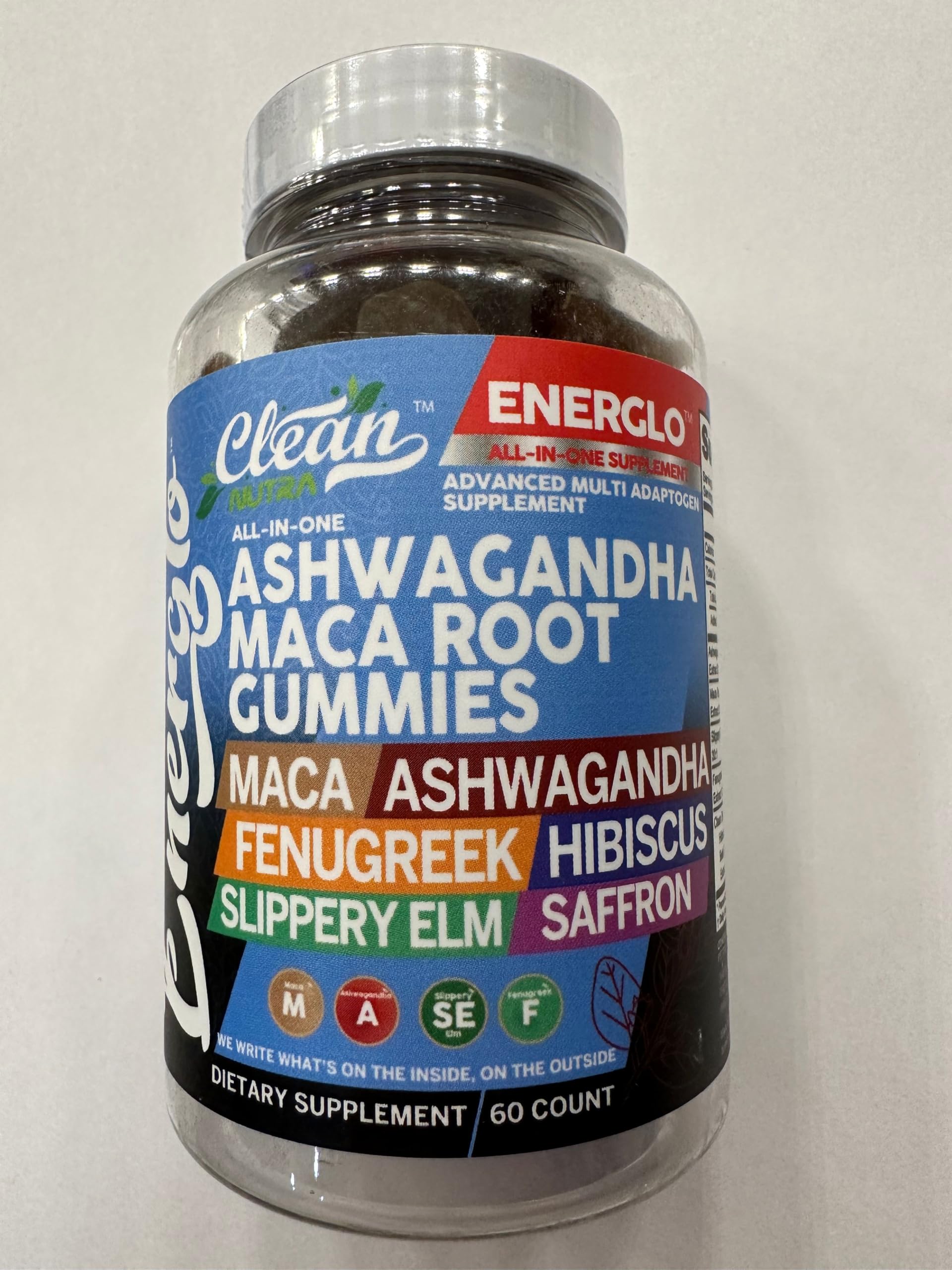 Foto 7 pulgar | Gummy Vitamins Clean Nutra, Ashwagandha, Raíz De Maca, Sabor A Melocotón - Venta Internacional.