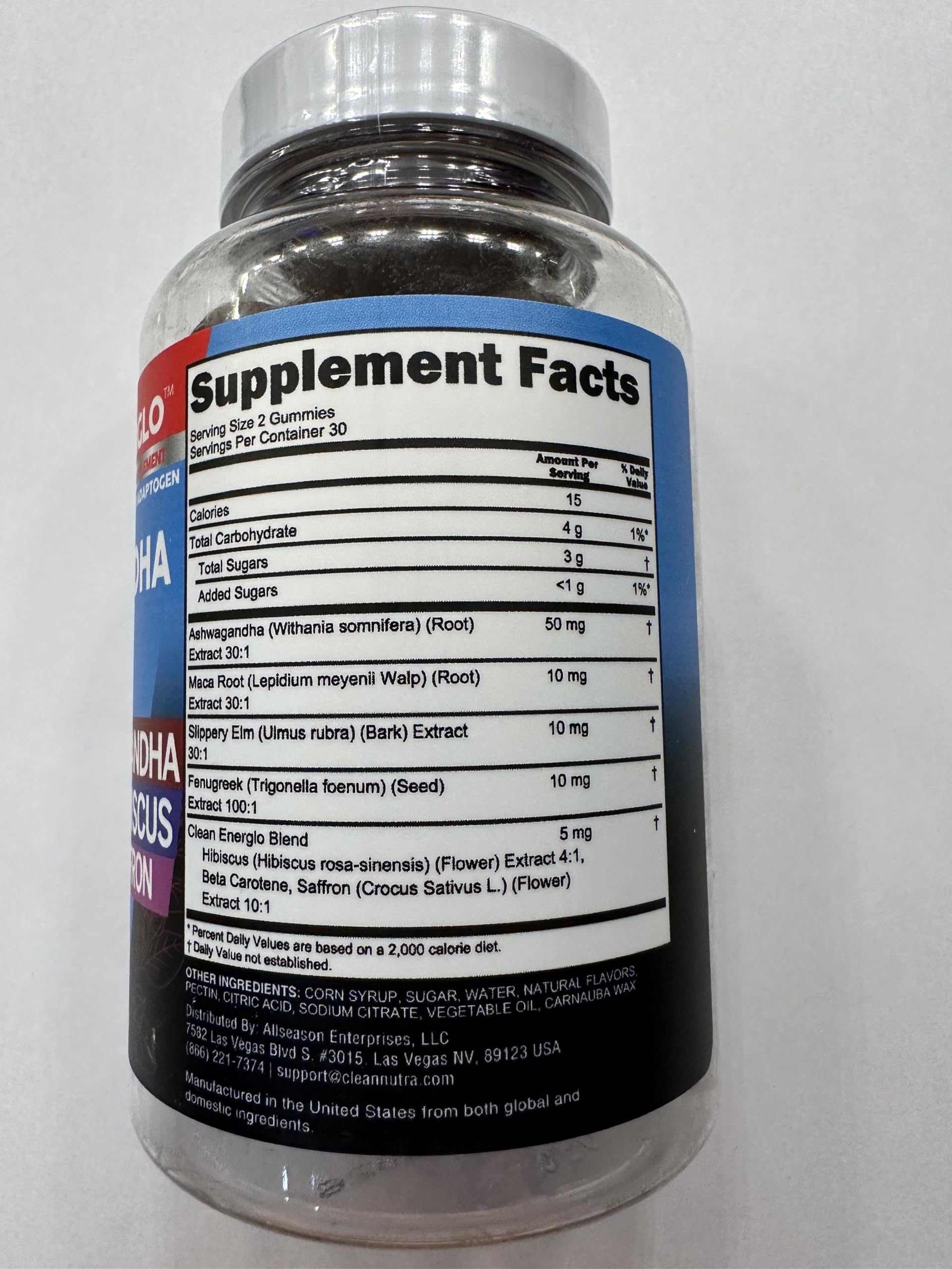 Foto 7 | Gummy Vitamins Clean Nutra, Ashwagandha, Raíz De Maca, Sabor A Melocotón - Venta Internacional.