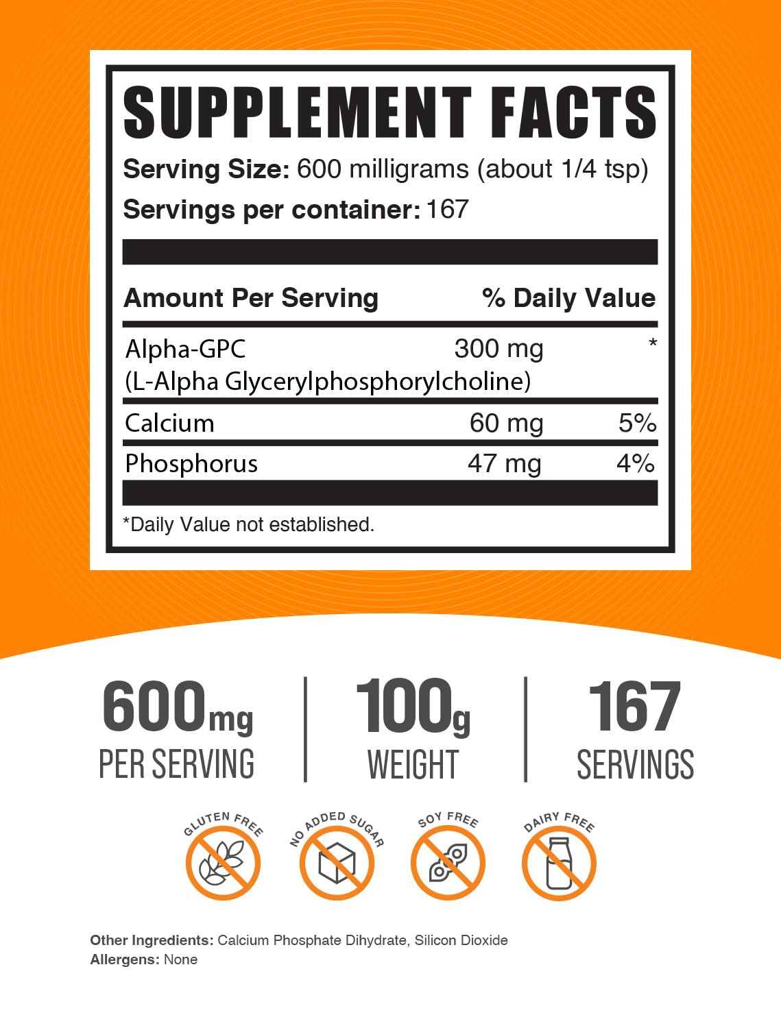 Foto 3 pulgar | Suplemento Bulksupplements.com Alpha Gpc En Polvo 100 G - Venta Internacional.