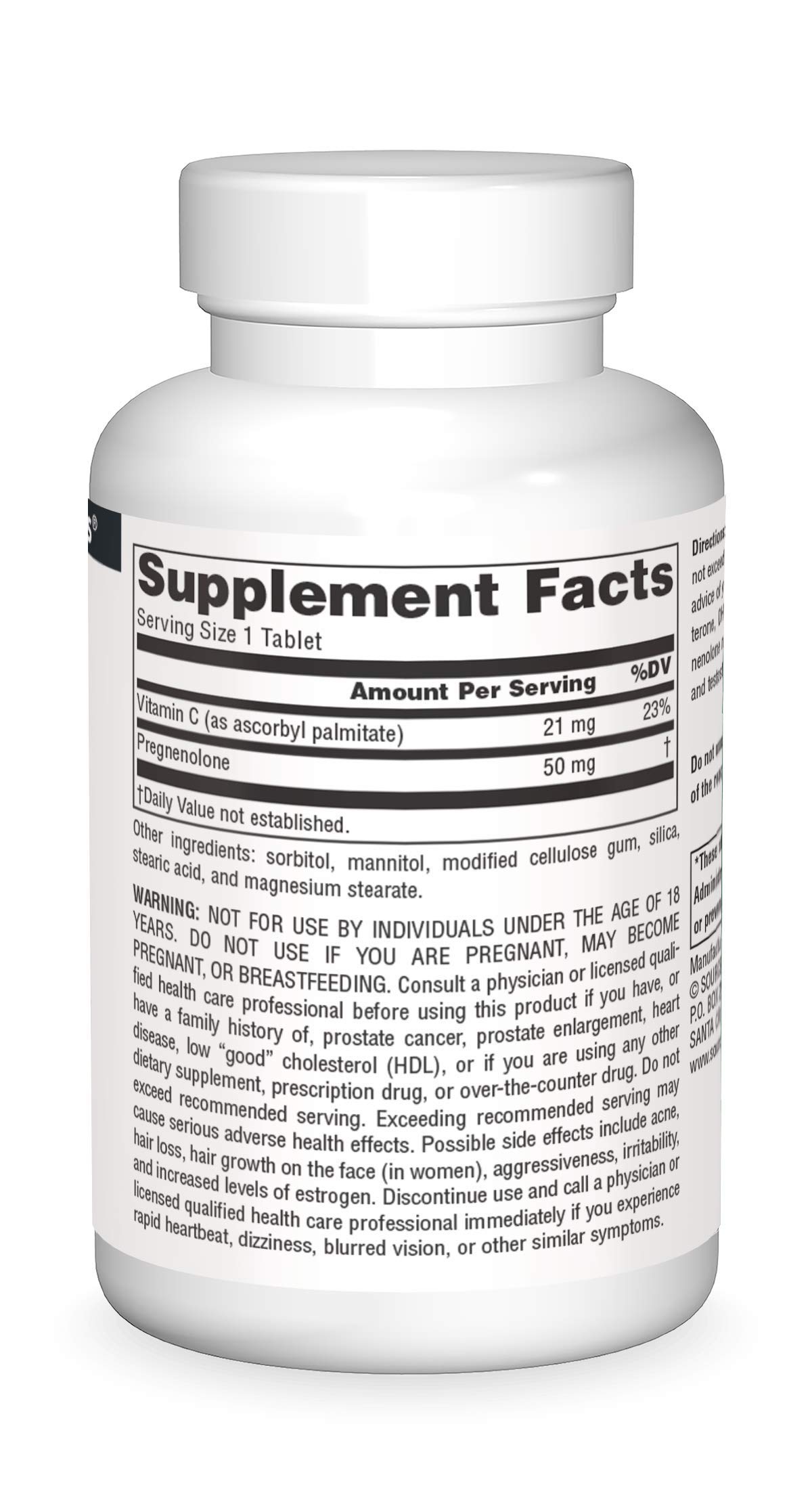 Foto 4 pulgar | Pregnenolona Supplement Source Naturals 50 Mg - 60 Comprimidos - Venta Internacional.