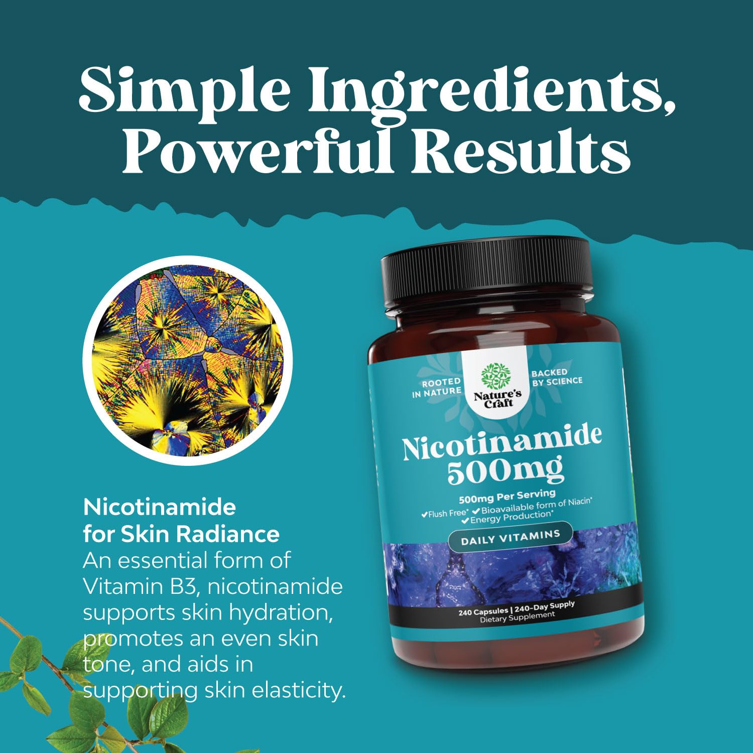 Foto 5 pulgar | Suplemento Natures Craft Con Vitamina B3 Y Niacinamida, 500 Mg, 240 Cápsulas - Venta Internacional.