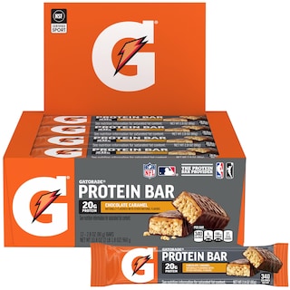 Foto 1 | Barras De Proteína Gatorade Con Chocolate Y Caramelo, 20 G, 12 Unidades - Venta Internacional.