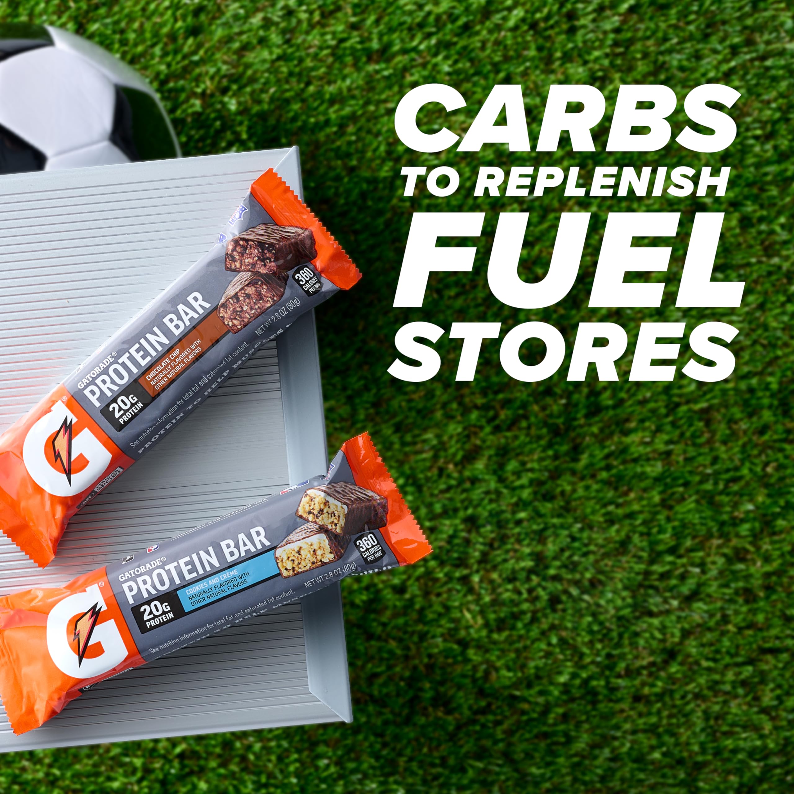 Foto 5 | Barras De Proteína Gatorade Con Chocolate Y Caramelo, 20 G, 12 Unidades - Venta Internacional.