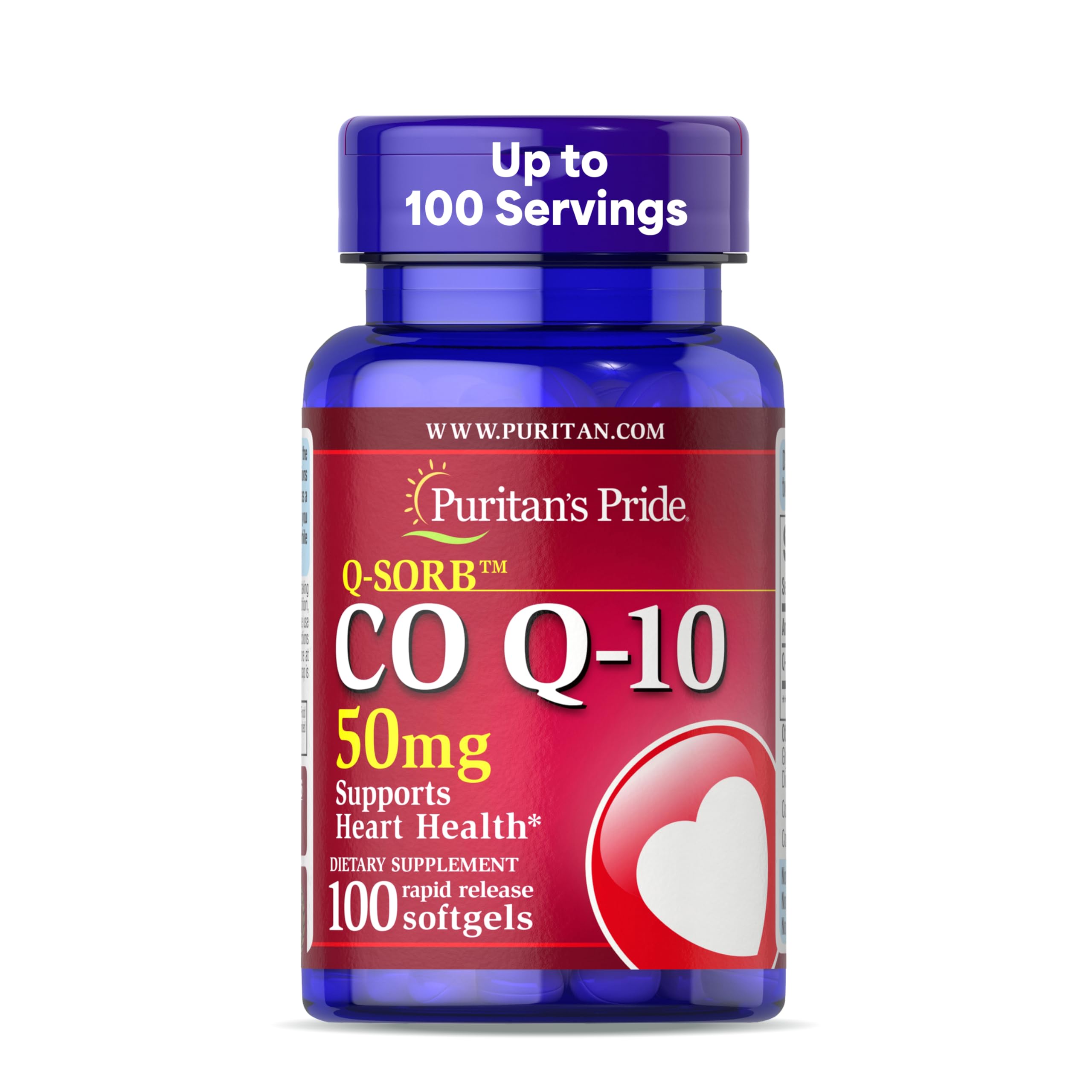 Foto 2 pulgar | Suplemento De Coenzima Coq10 De Puritan's Pride, 50 Mg, Para La Salud Del Corazón - Venta Internacional.