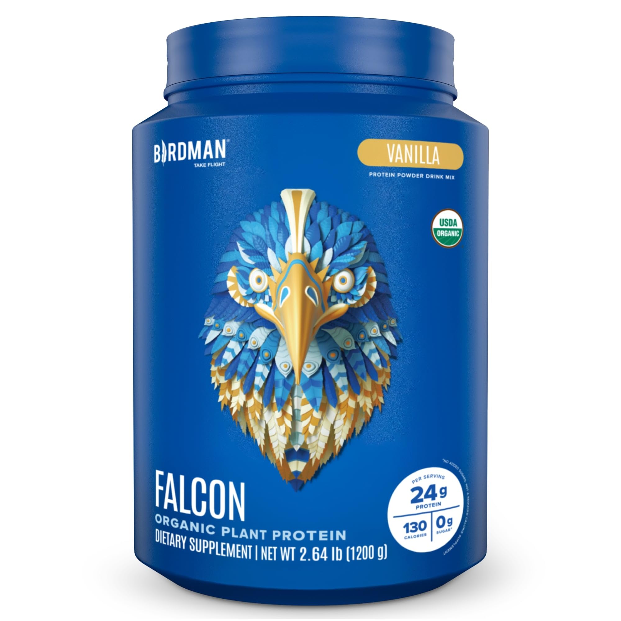 Proteína Vegana En Polvo Birdman Falcon Organic Vanilla 1,2 Kg - Venta Internacional.